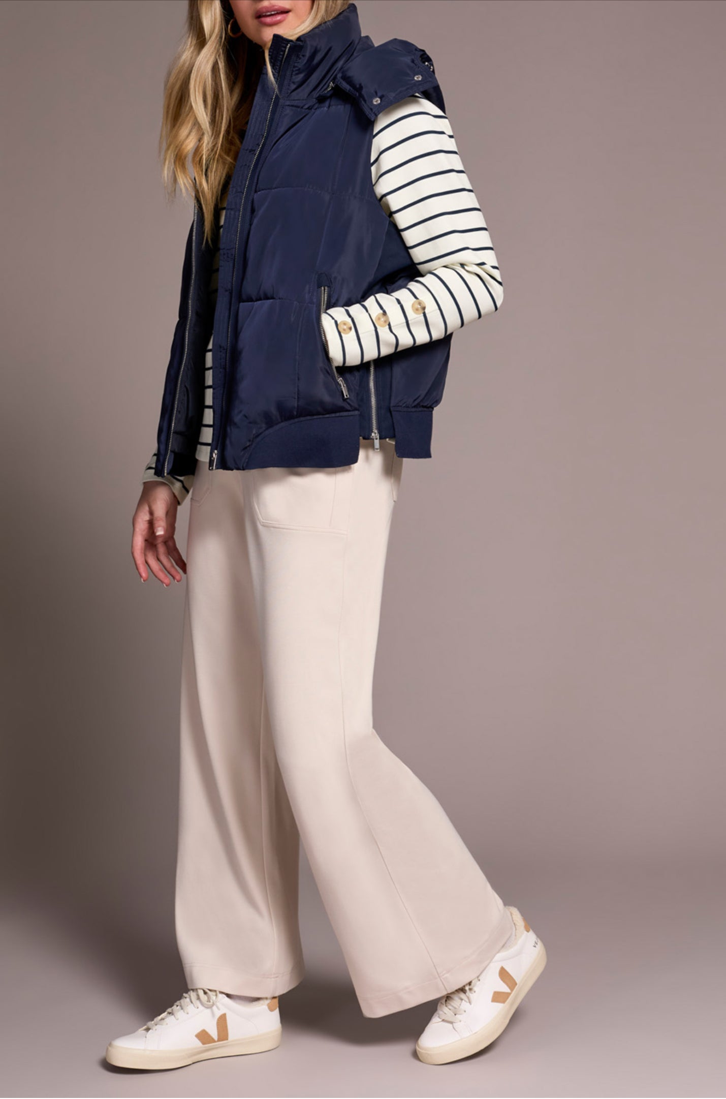 Tribal Quilted Vest Sapphire