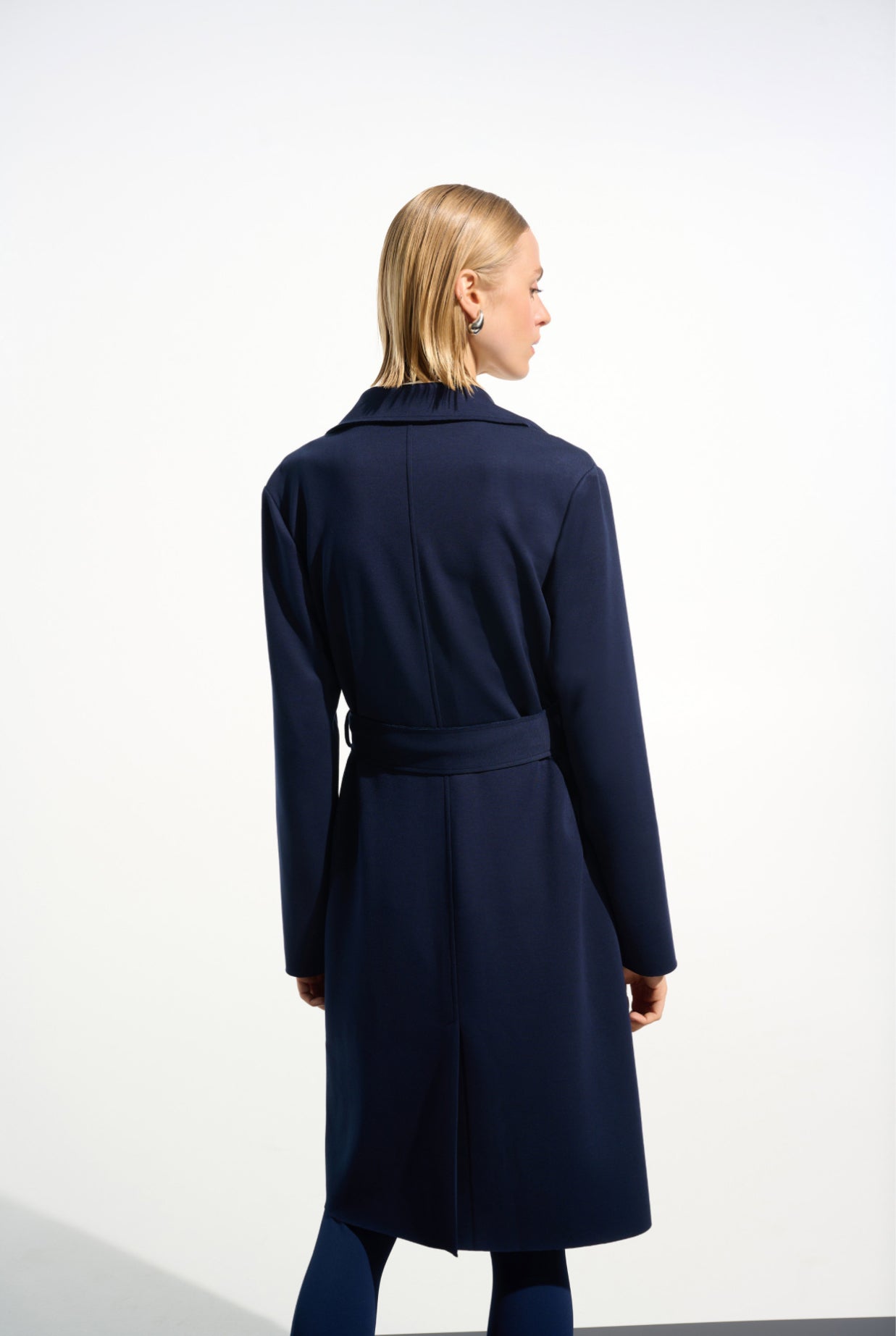 Joseph Ribkoff Scuba Jersey Straight Coat With Sash 261602