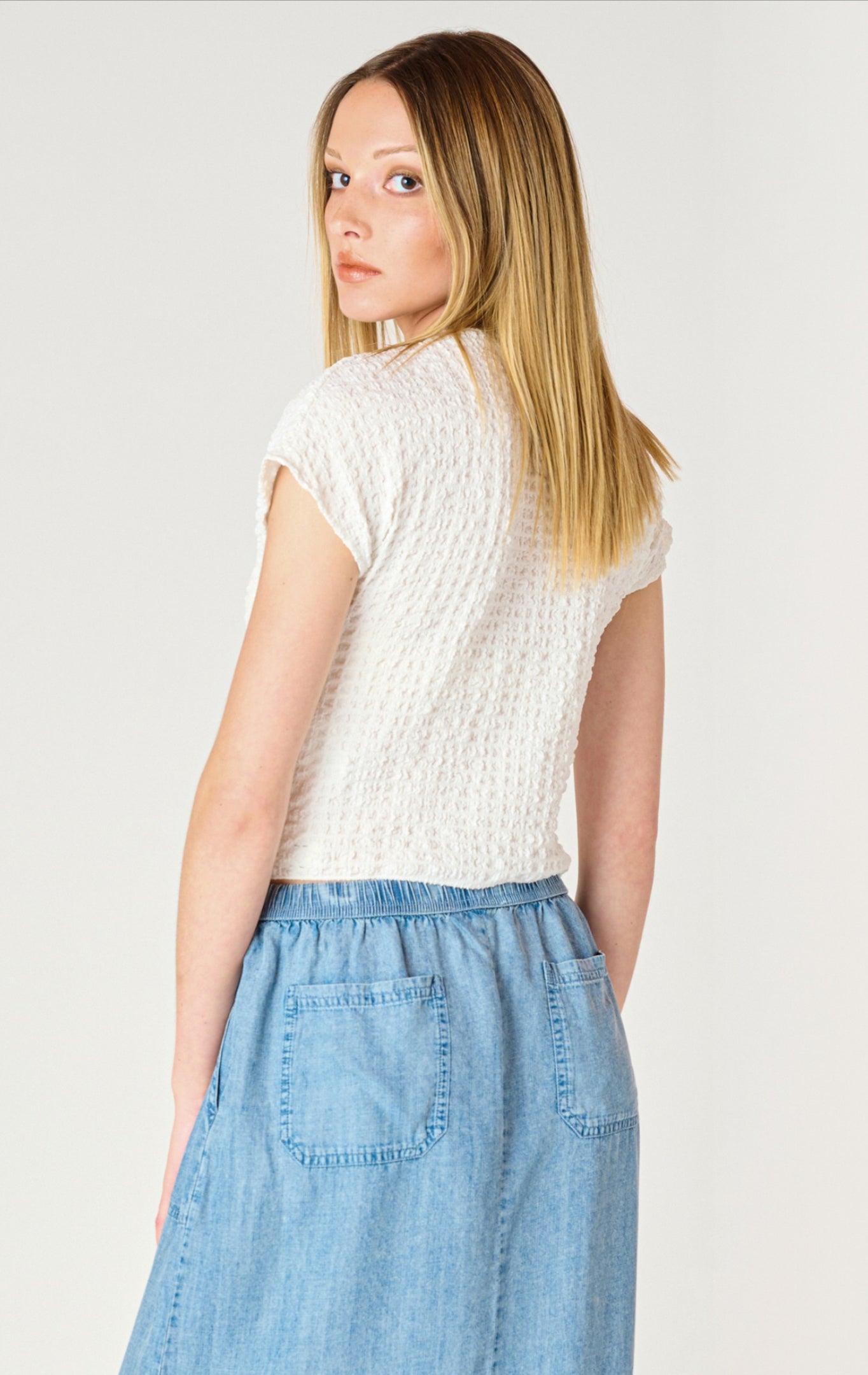 Dex Textured Tee White