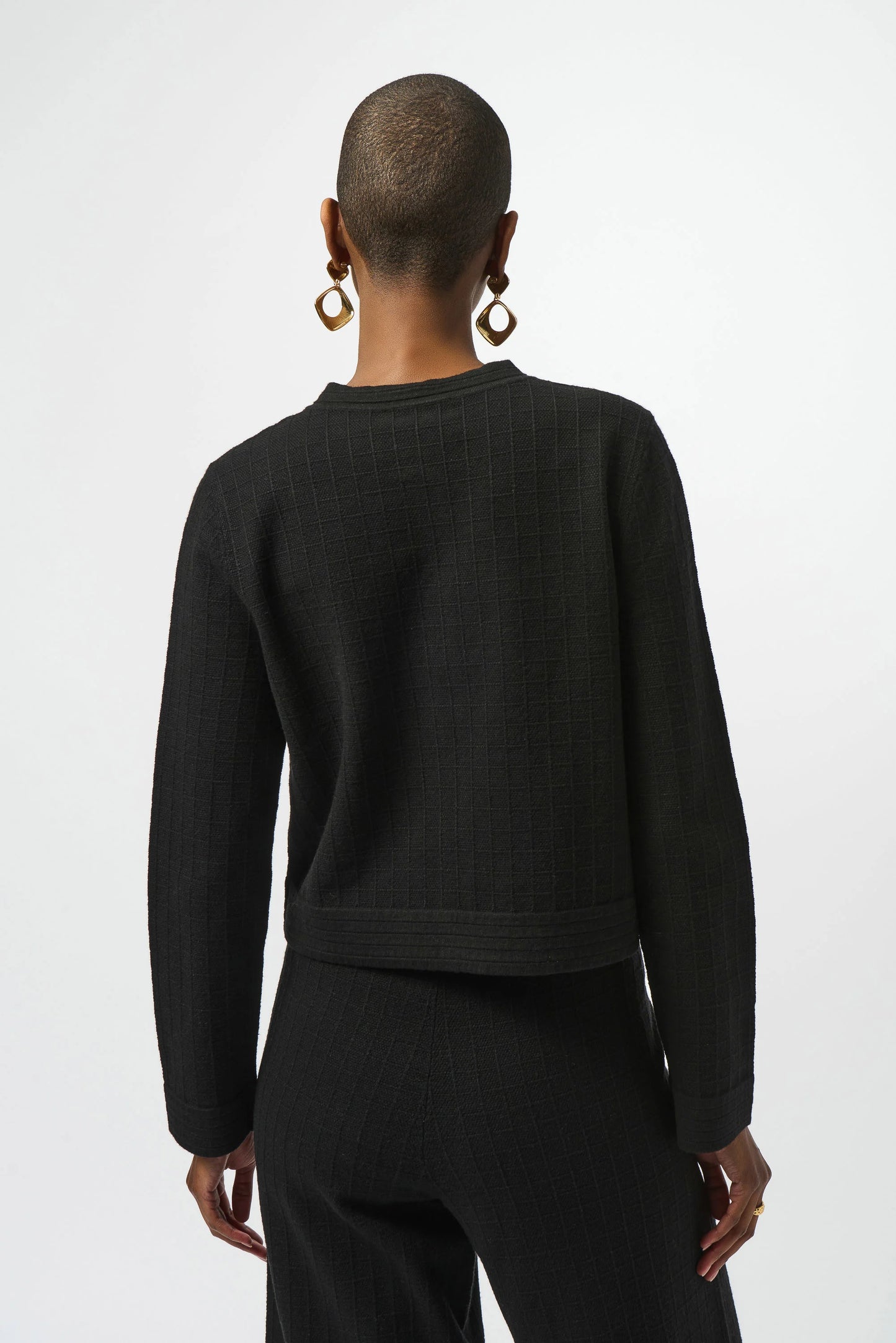 Joseph Ribkoff Sweater Knit Crew Neck Button-Front Jacket 253983