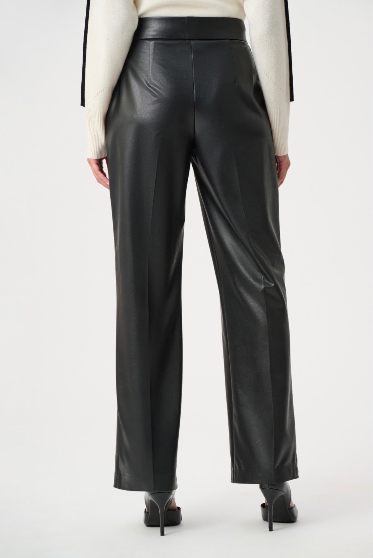 Joseph Ribkoff Leatherette Wide-Leg Pull-On Pants 263063