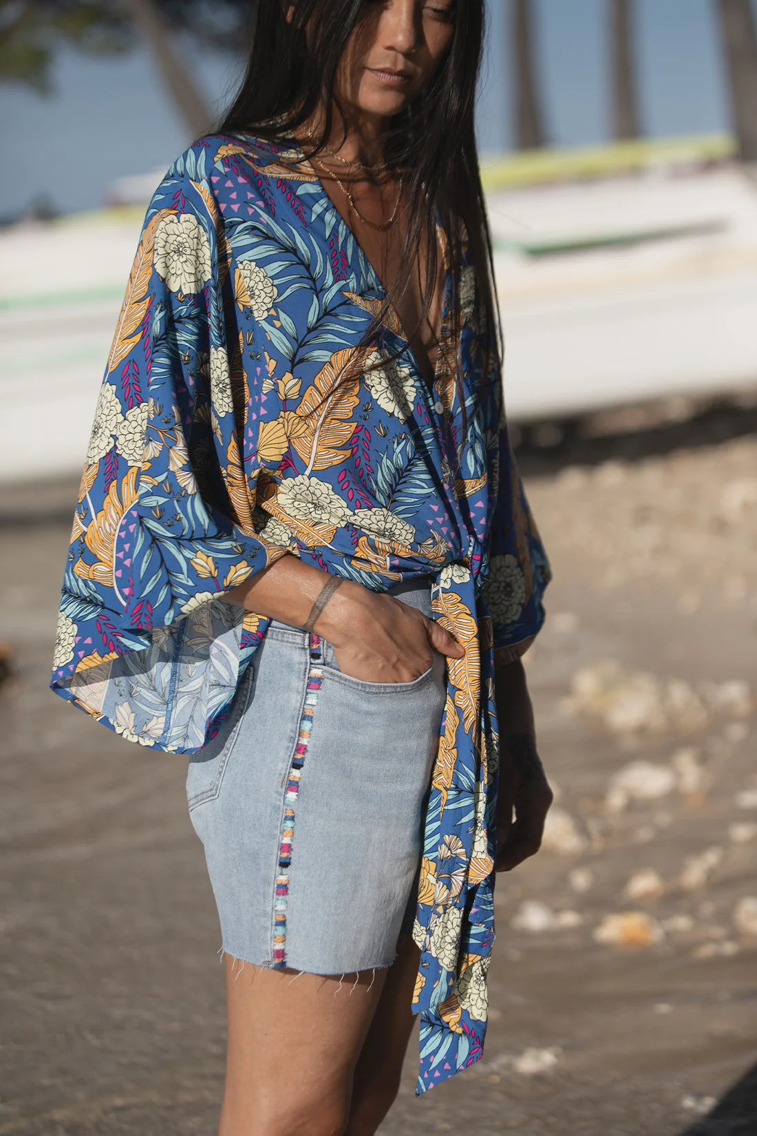 Tribal Girlfriend Embroidered Shorts