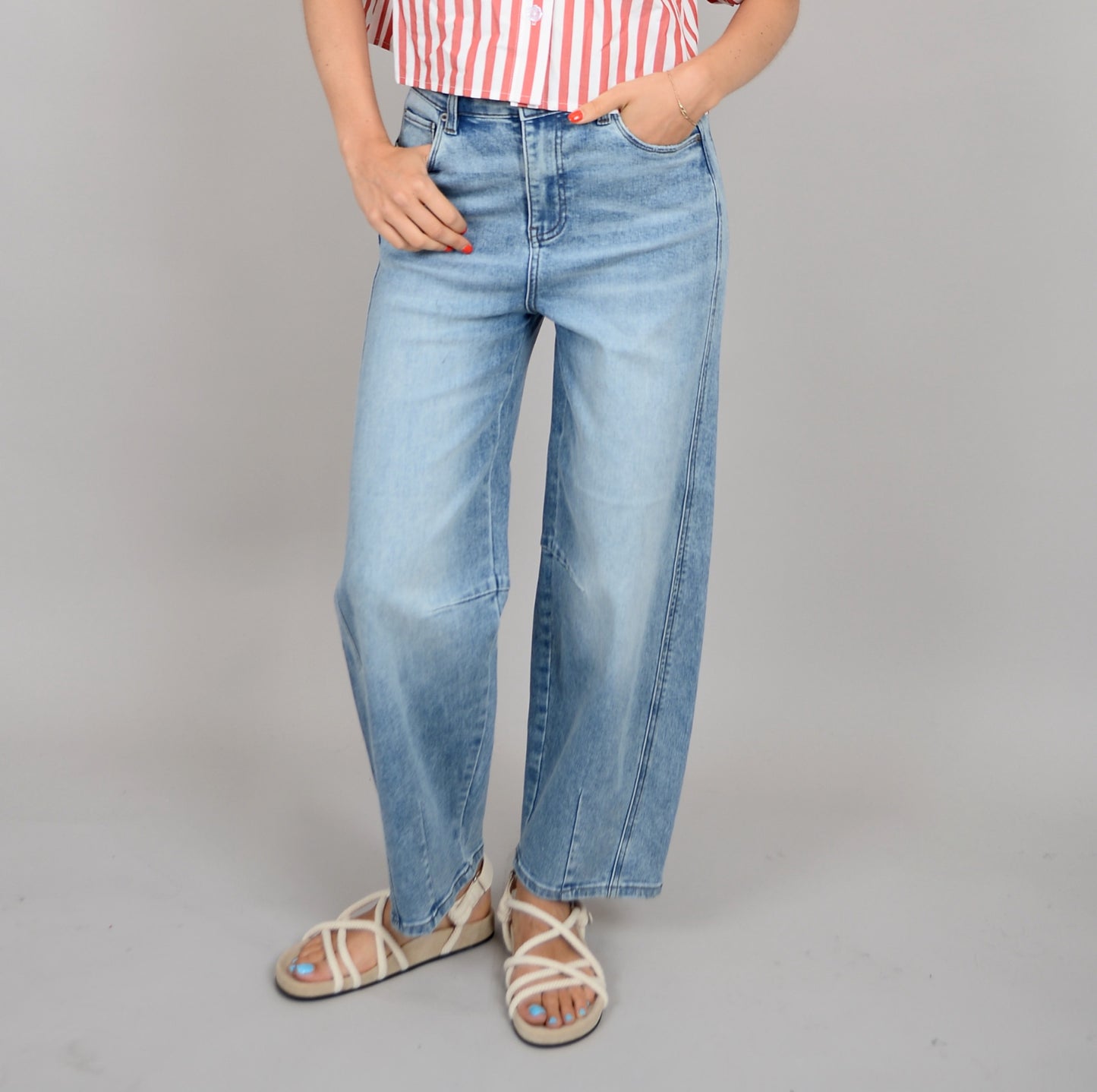 RD Style Barni Barrel Jeans Light Wash