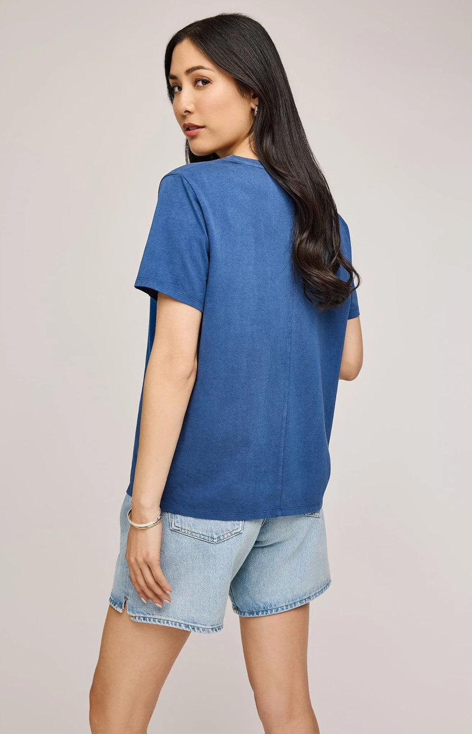 Gentle Fawn Jennifer V-Neck Tee Navy