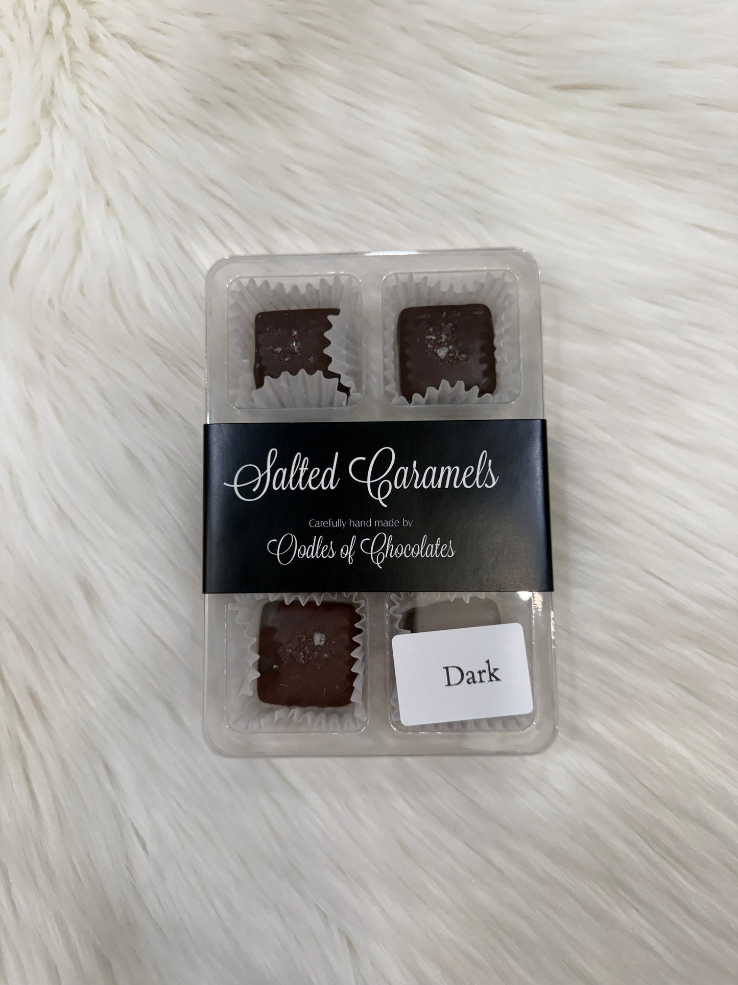 Oodles of Chocolates Dark Chocolate Dipped Salted Caramels