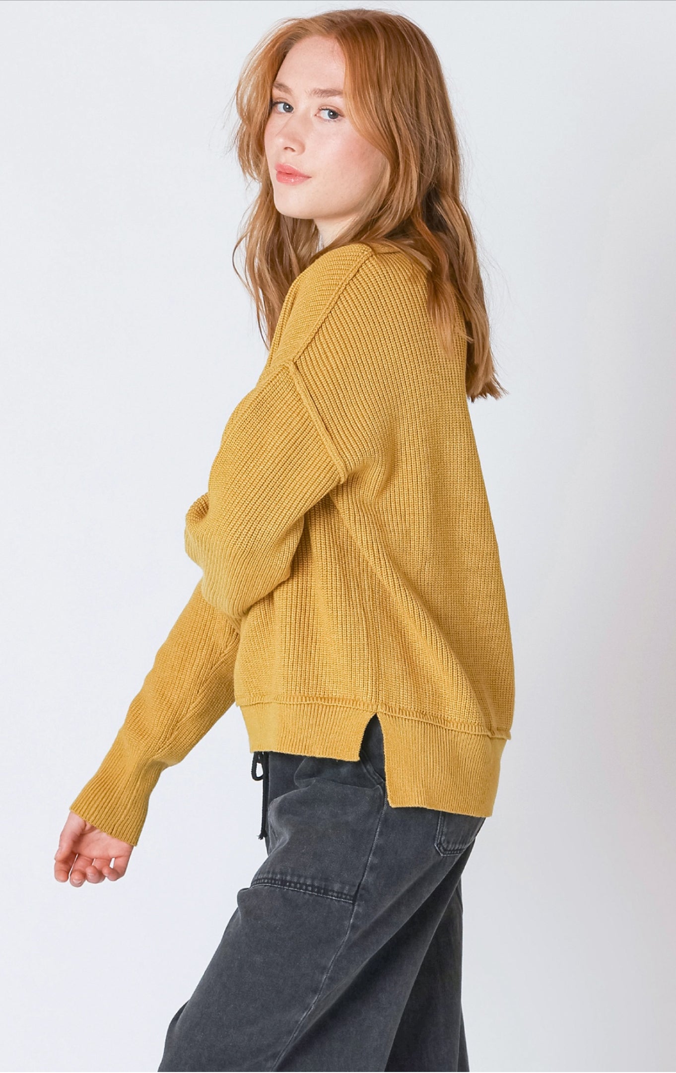Dex Ochre Mockneck Sweater