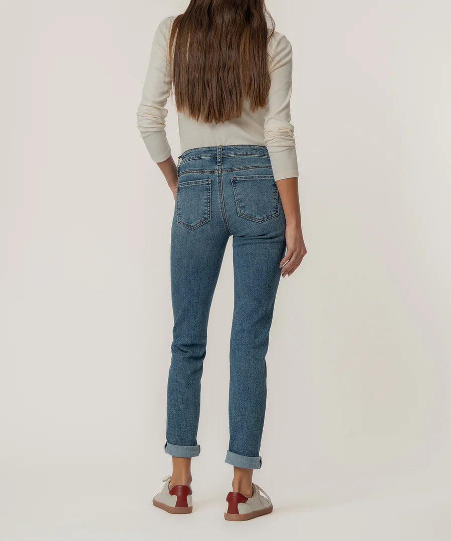 Kut Catherine Mid Rise Boyfriend Jeans Enigmatic