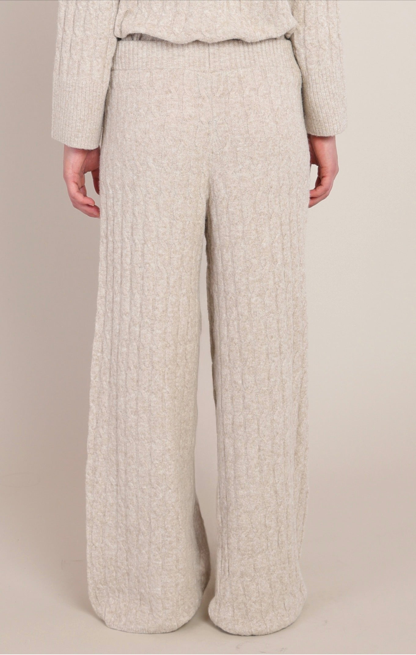 Room 34 Cable Knit Pants Beige
