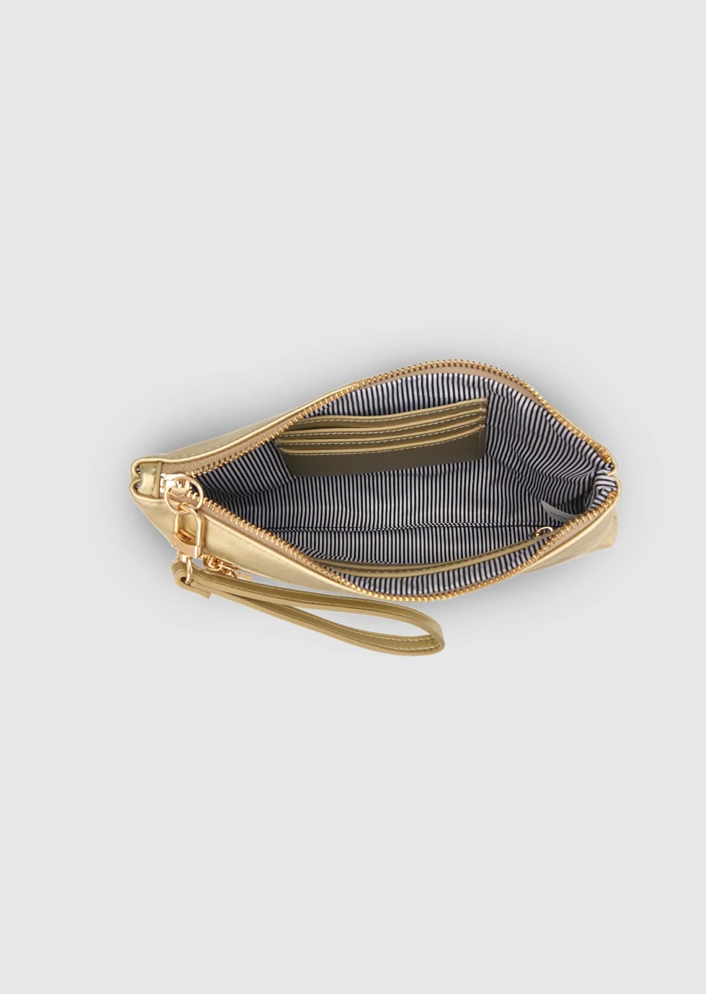 Louenhide Mimi Metallic Clutch Gold