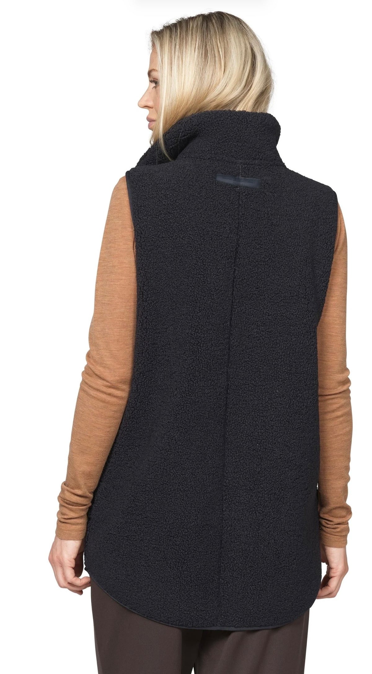 Ilse Jacobsen - Short Pile Vest with Zipper Indigo