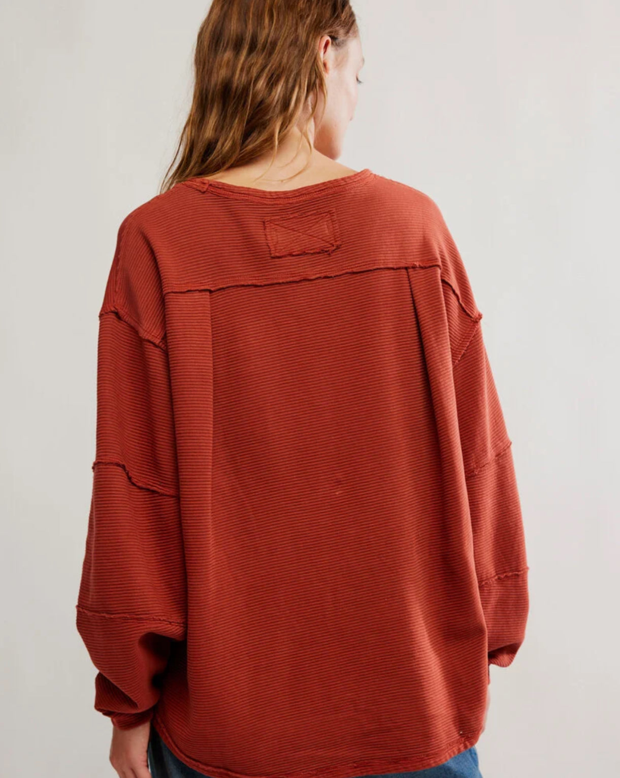 Free People Total Eclipse Tee Sweater Spiced Rum
