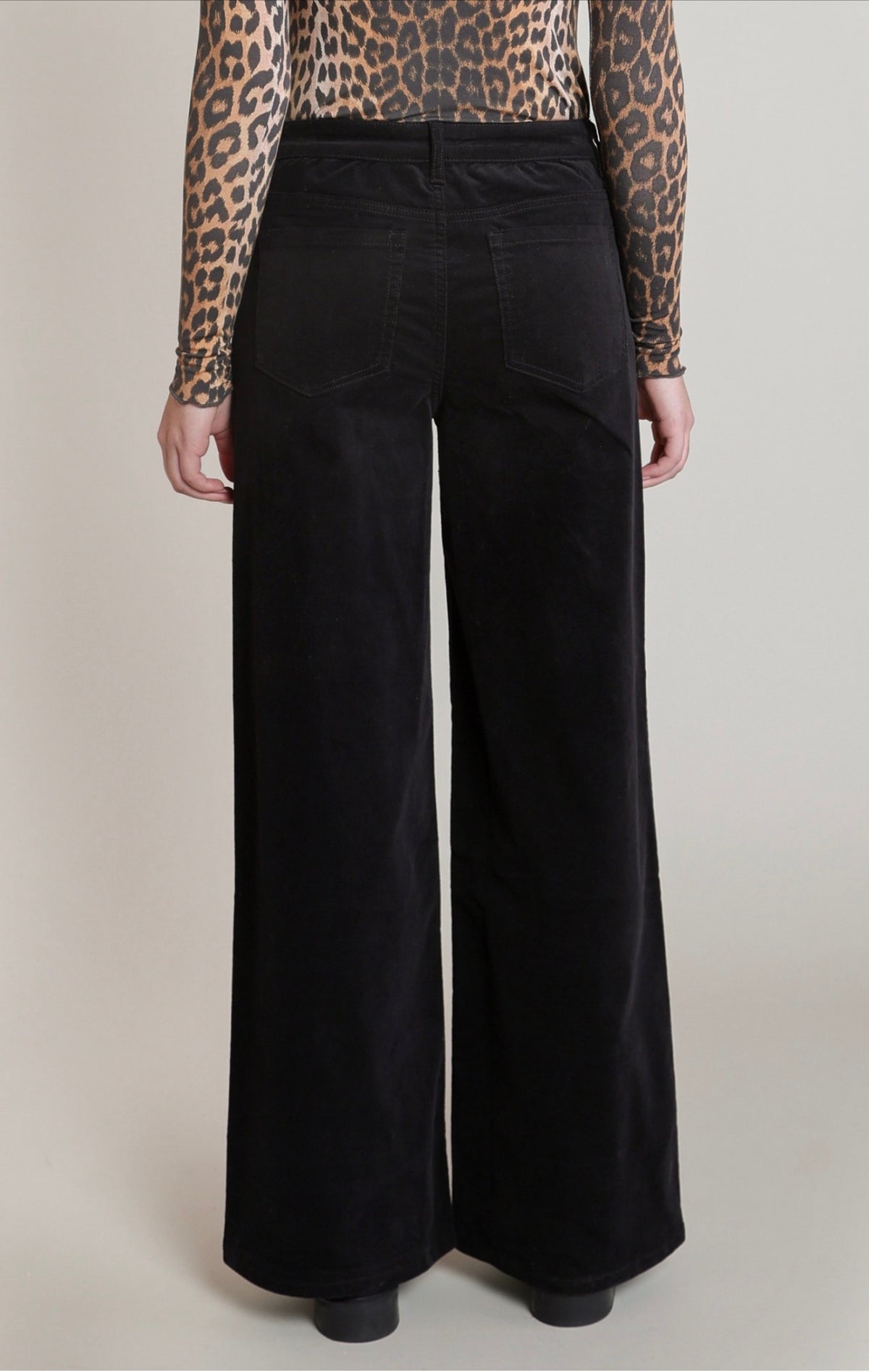 Dex Corduroy Wide Leg Pants Black