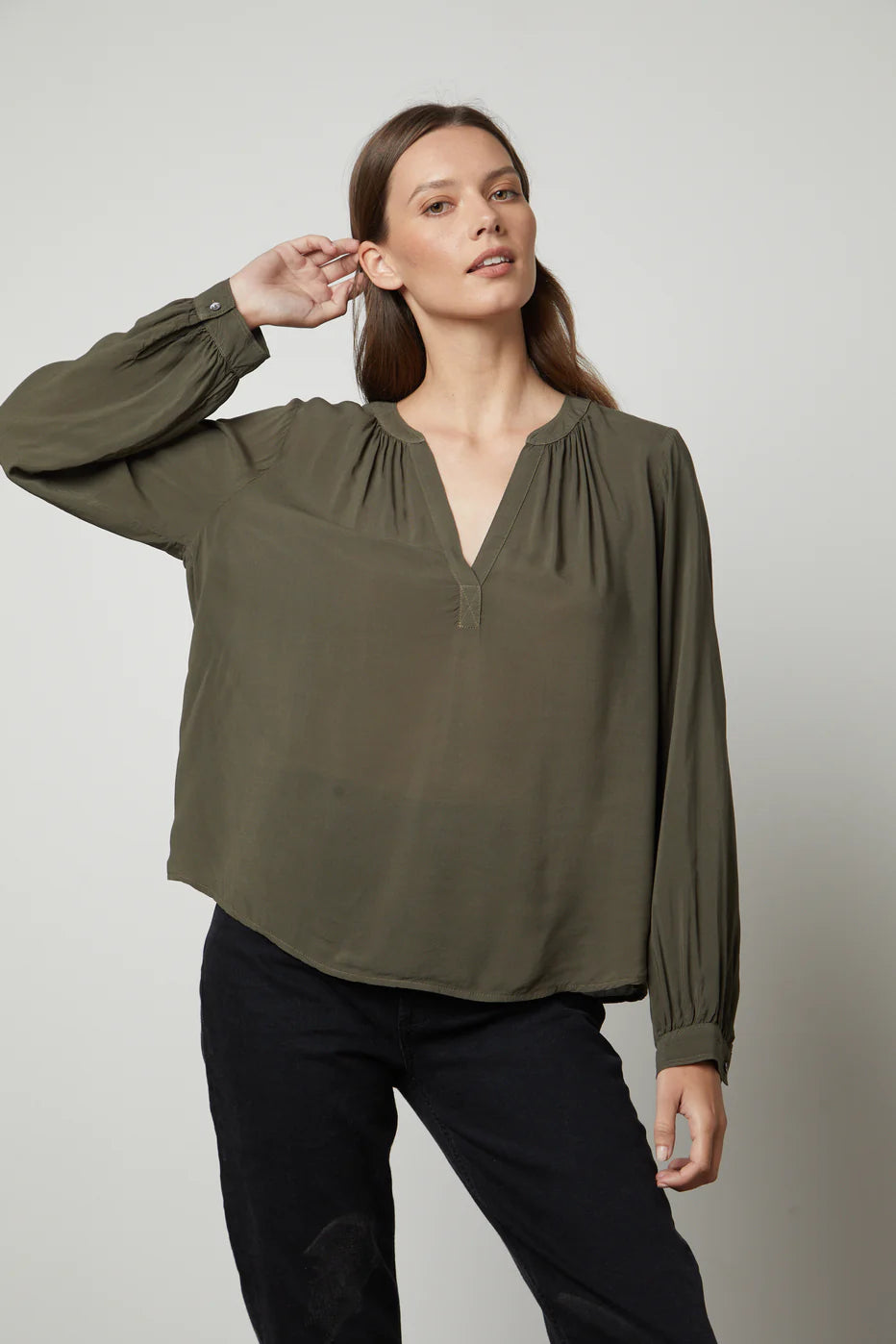Posie Rayon Challis Long Sleeve