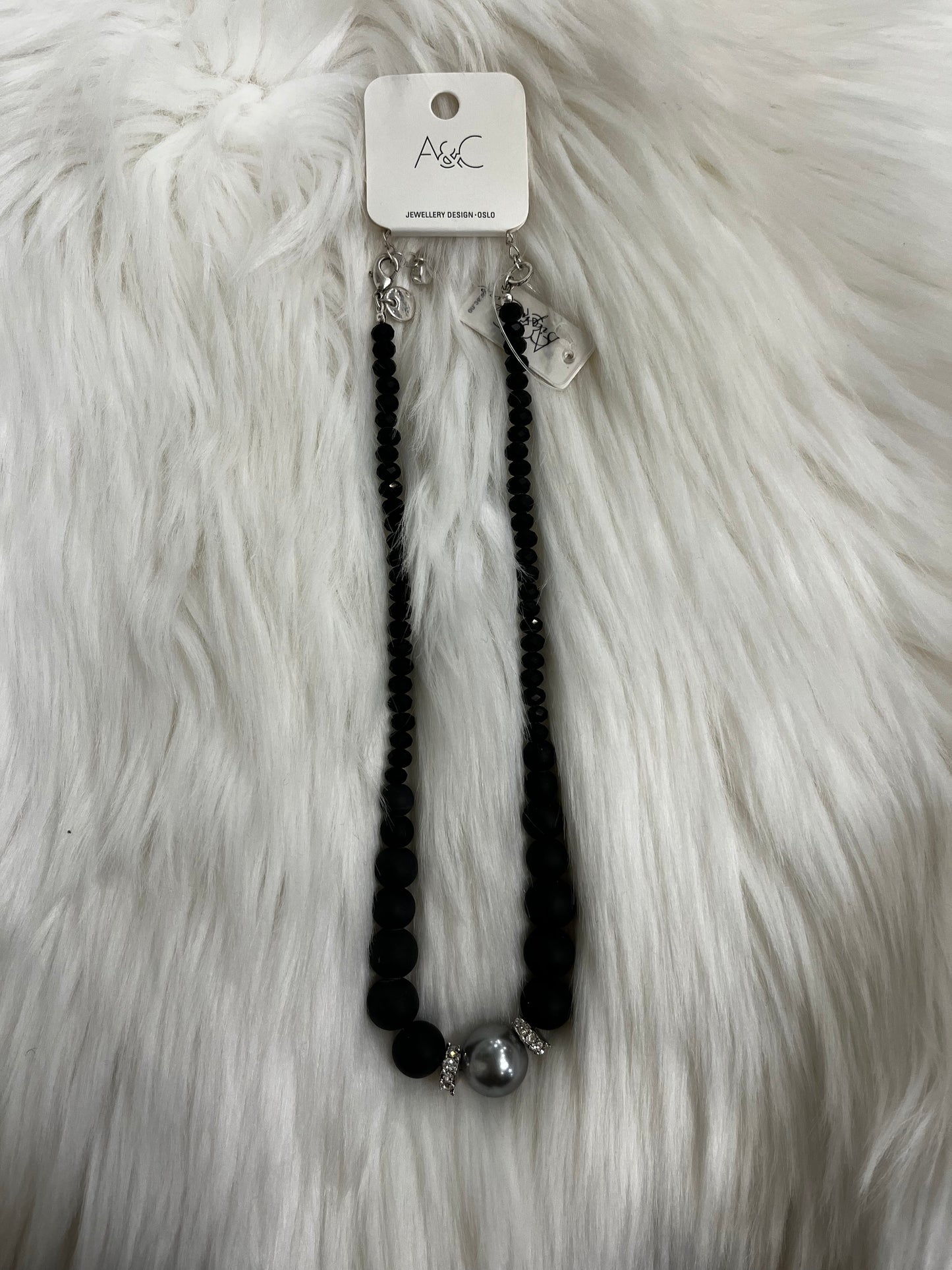 A&C Black Bead Necklace