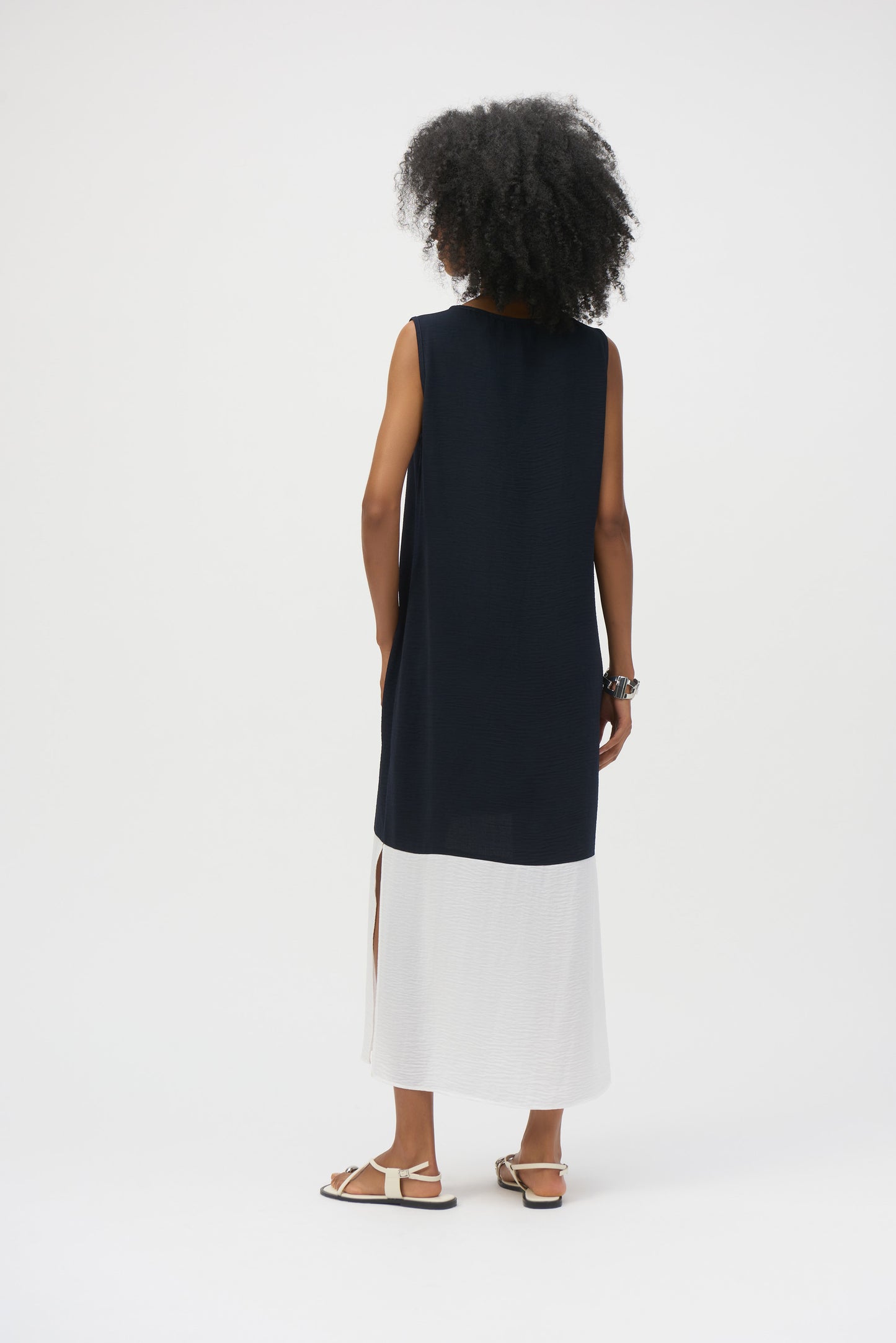 Gauze Color Block Straight Dress
252030
