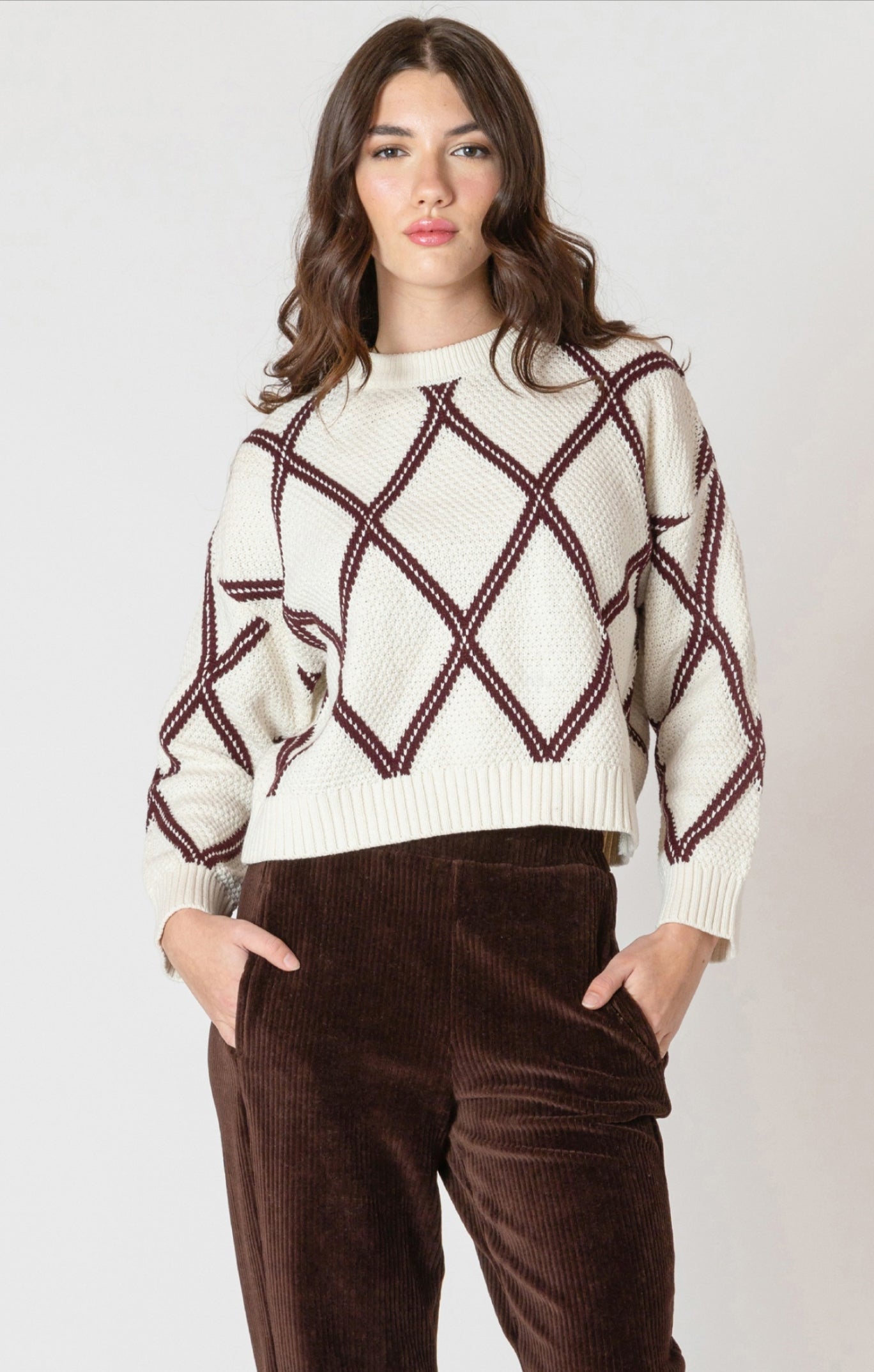 Dex Diamond Check Sweater