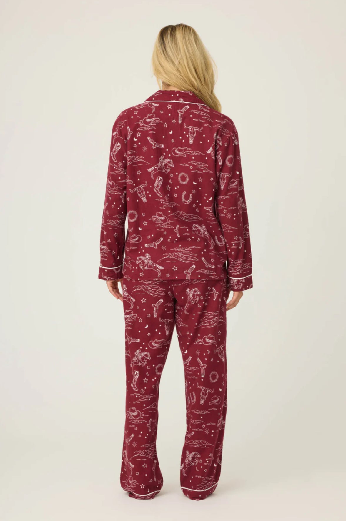 PJ Salvage Hold Your Horses Flannel Pj Set