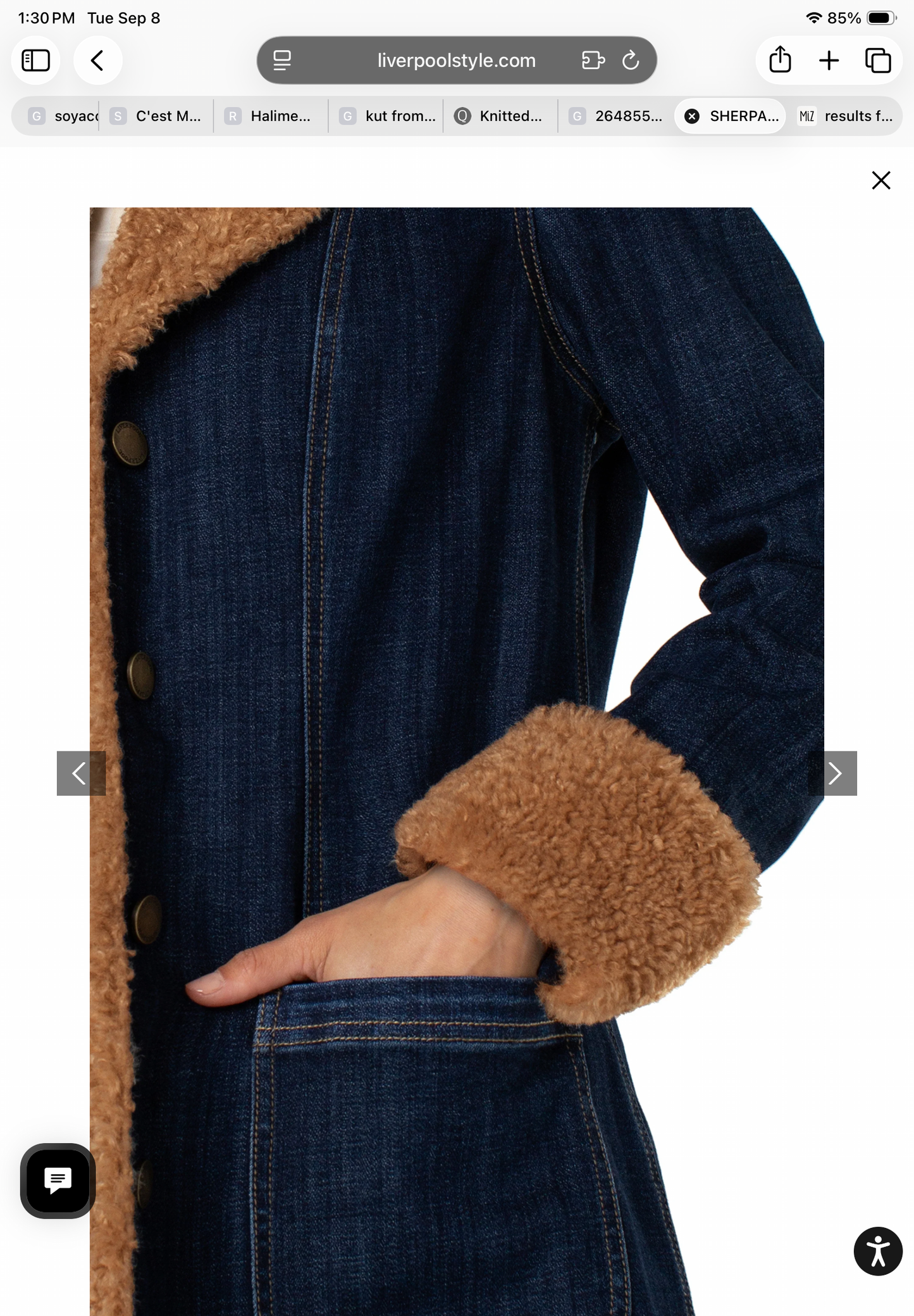 Sherpa Trimmed Notch Collar Jacket