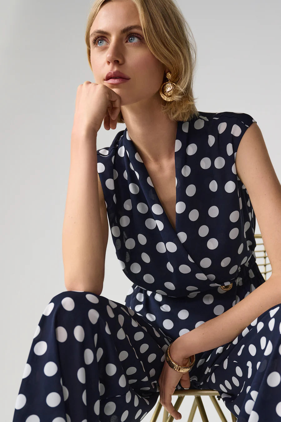 Joseph Ribkoff Polka Dot Sleeveless Top 261250