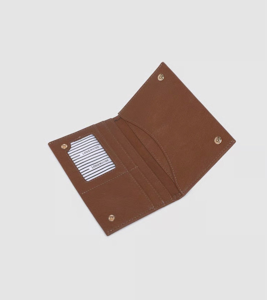 Louenhide Venice Passport Holder Saddle Cognac