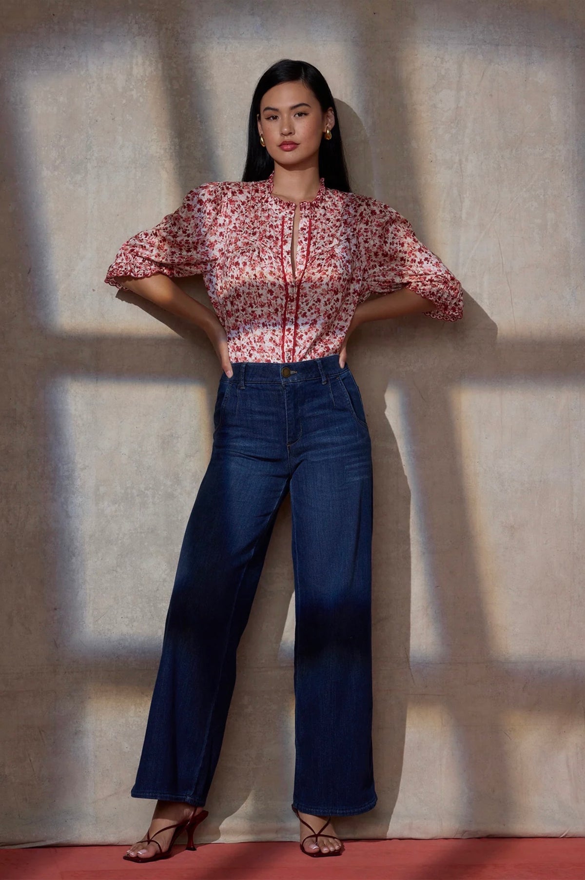 Wit & Wisdom Whitney Skyrise Wide Leg Jeans Indigo