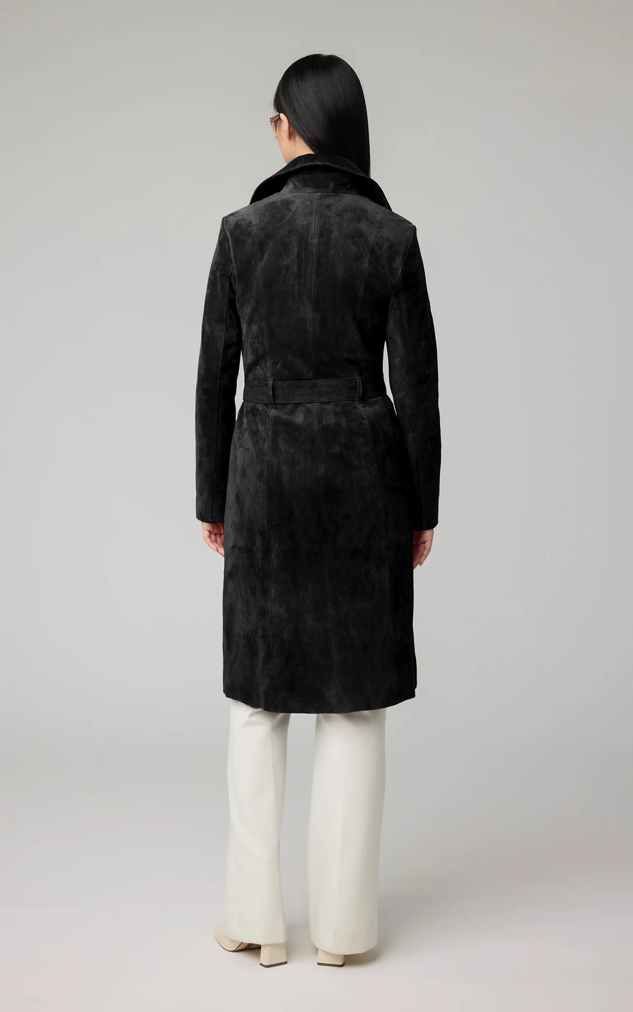 Soia & Kyo Alexis Suede Coat Black