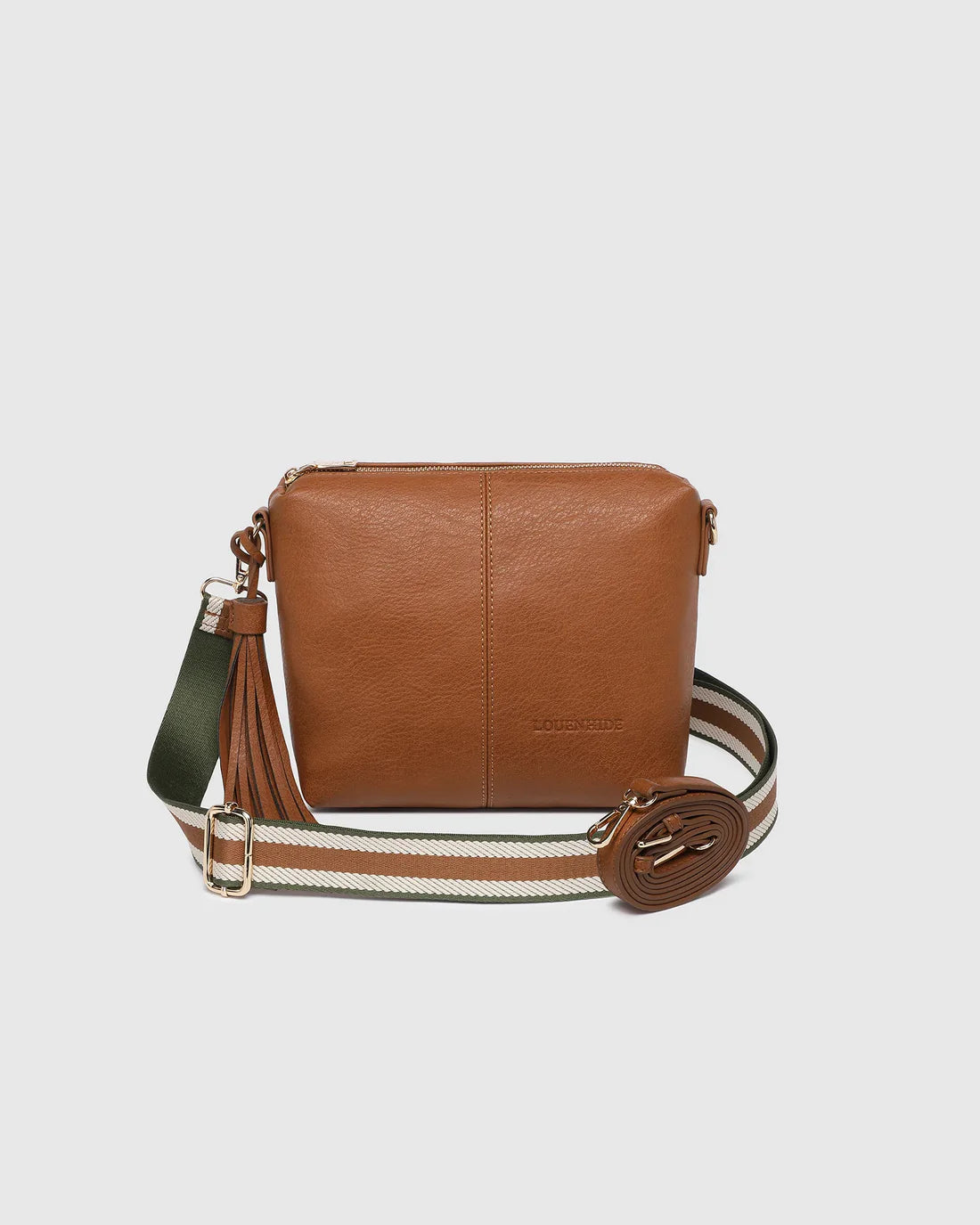 Louenhide Kasey Stripe Crossbody Bag Tan