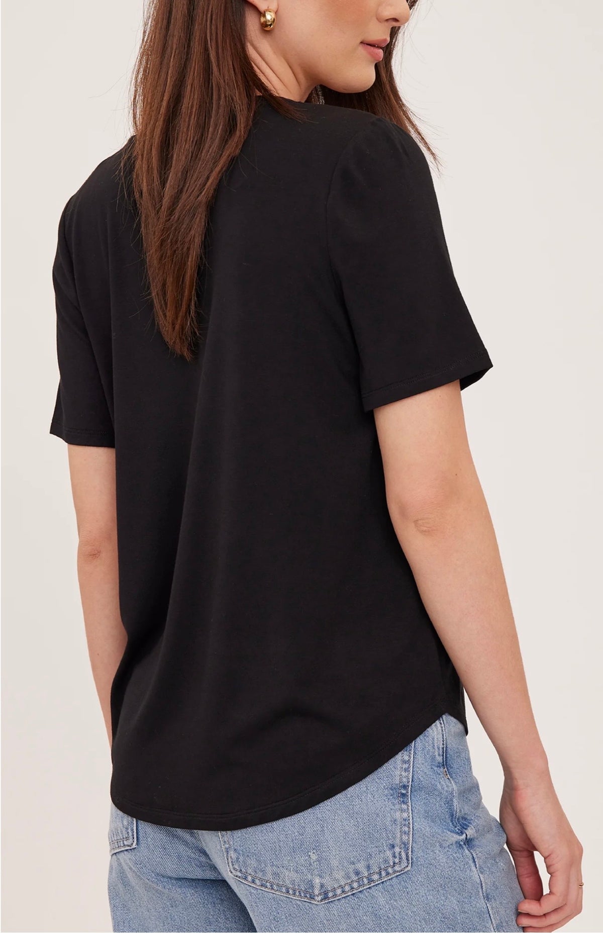 Gentle Fawn Jamie V-Neck Tee Black