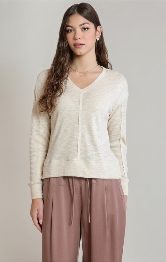 Dex V-Neck Knit Top Shell