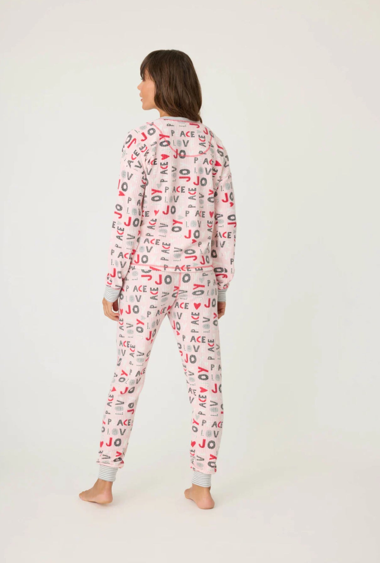 PJ Salvage Peace & Joy Waffle Pj Set