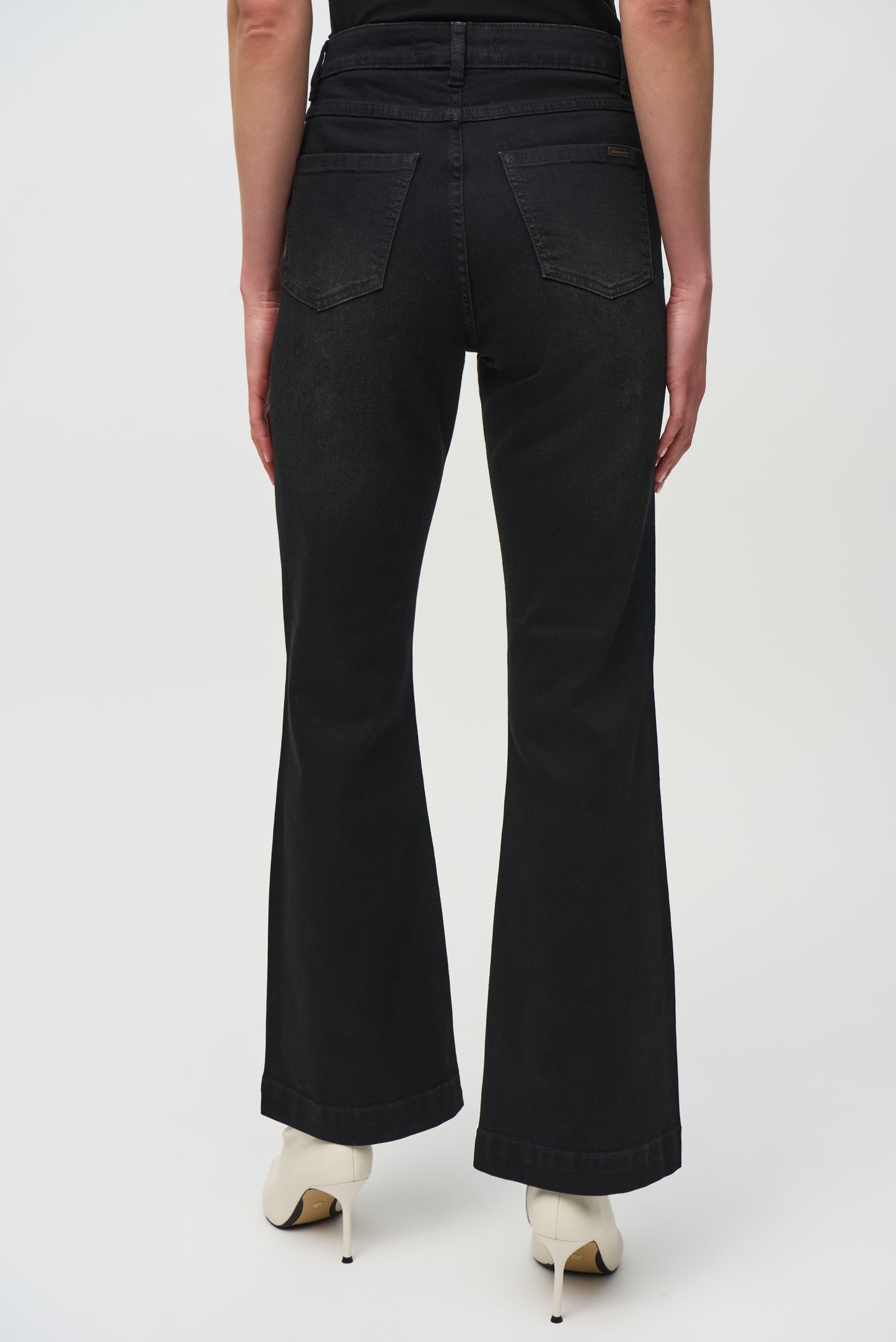 Classic Flared Denim Pants with Rhinestone Detail
244949