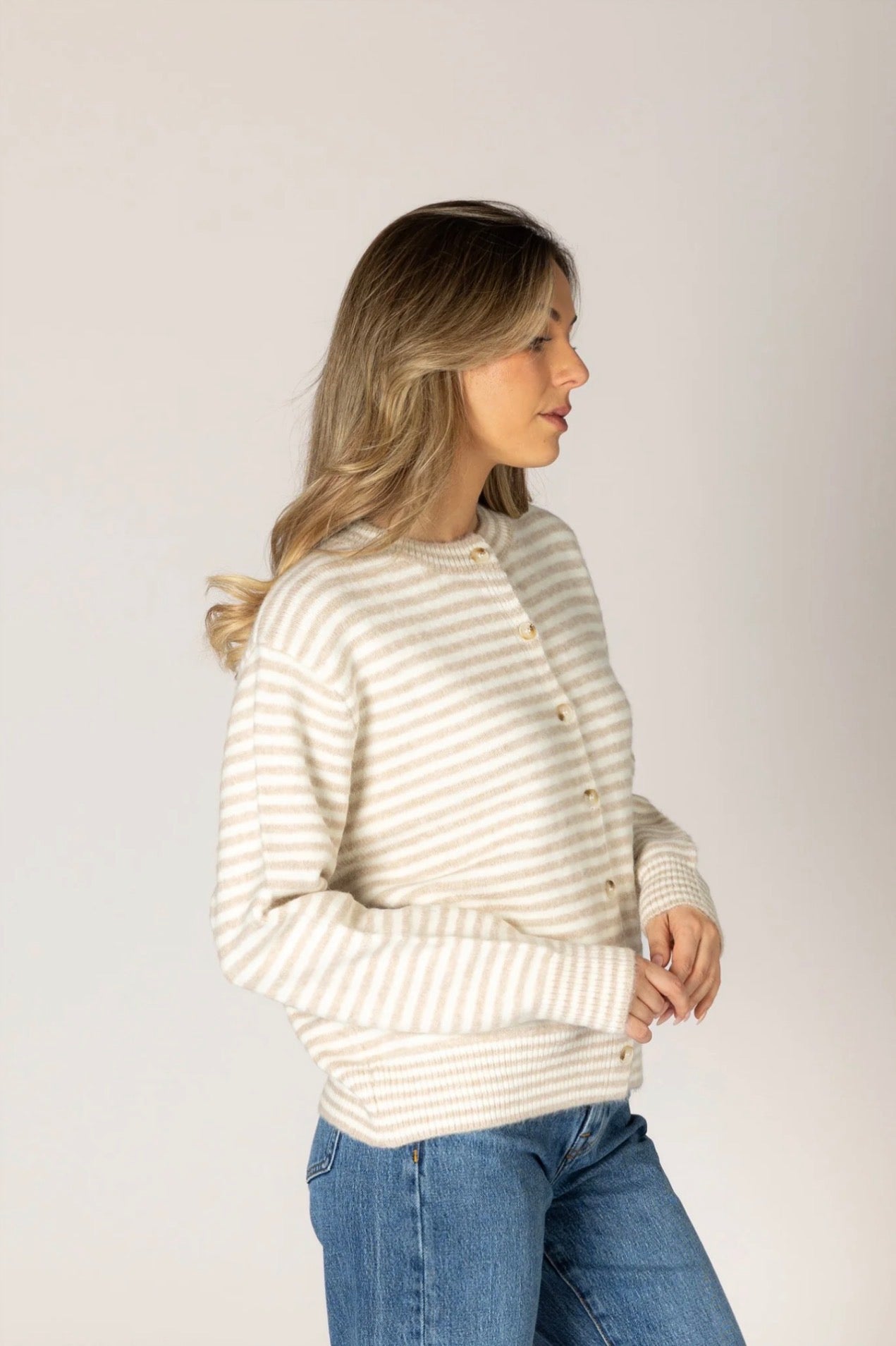 Lyla & Luxe Avril Striped Cardigan