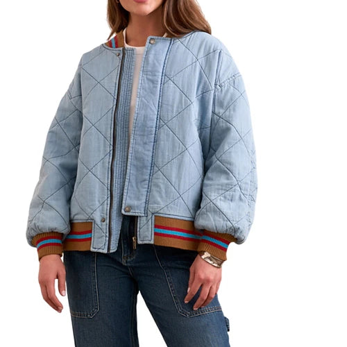 Tribal Blue Threads Out of the Blue Bomber Jacket