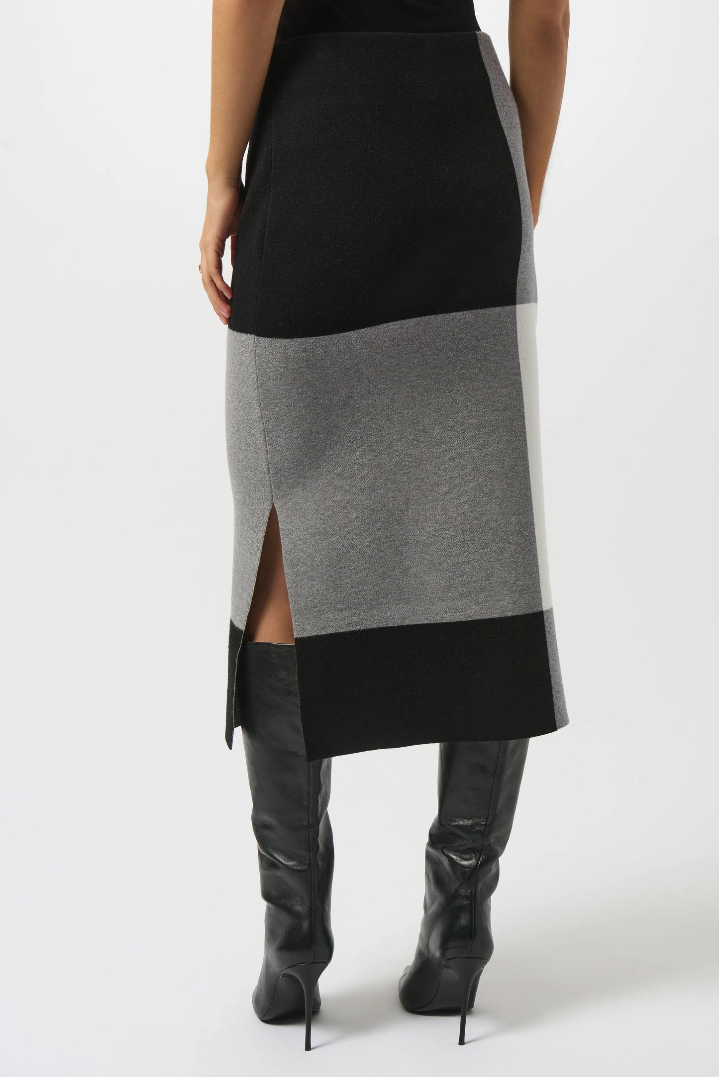 Joseph Ribkoff Jacquard Sweater Colour Block Skirt 253908