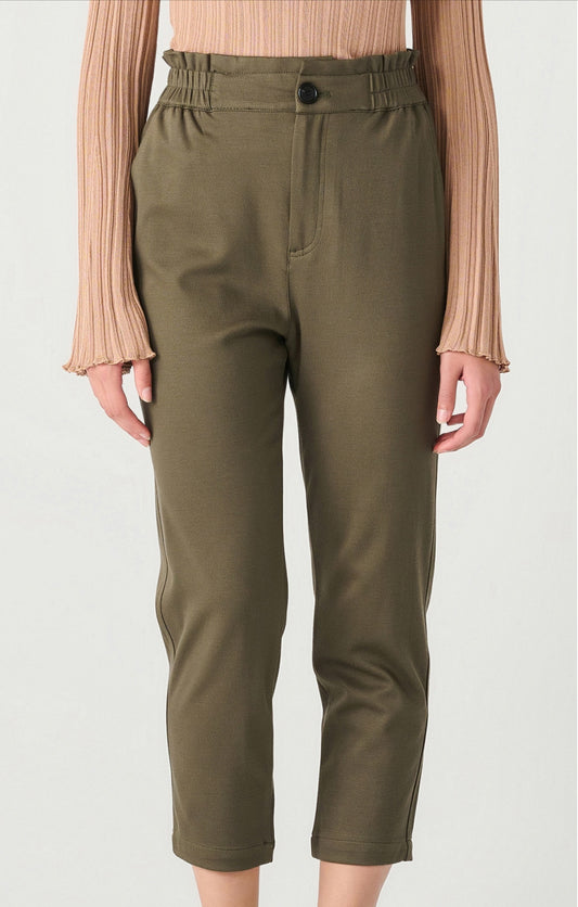 Dex Straight Leg Trousers Deep Green