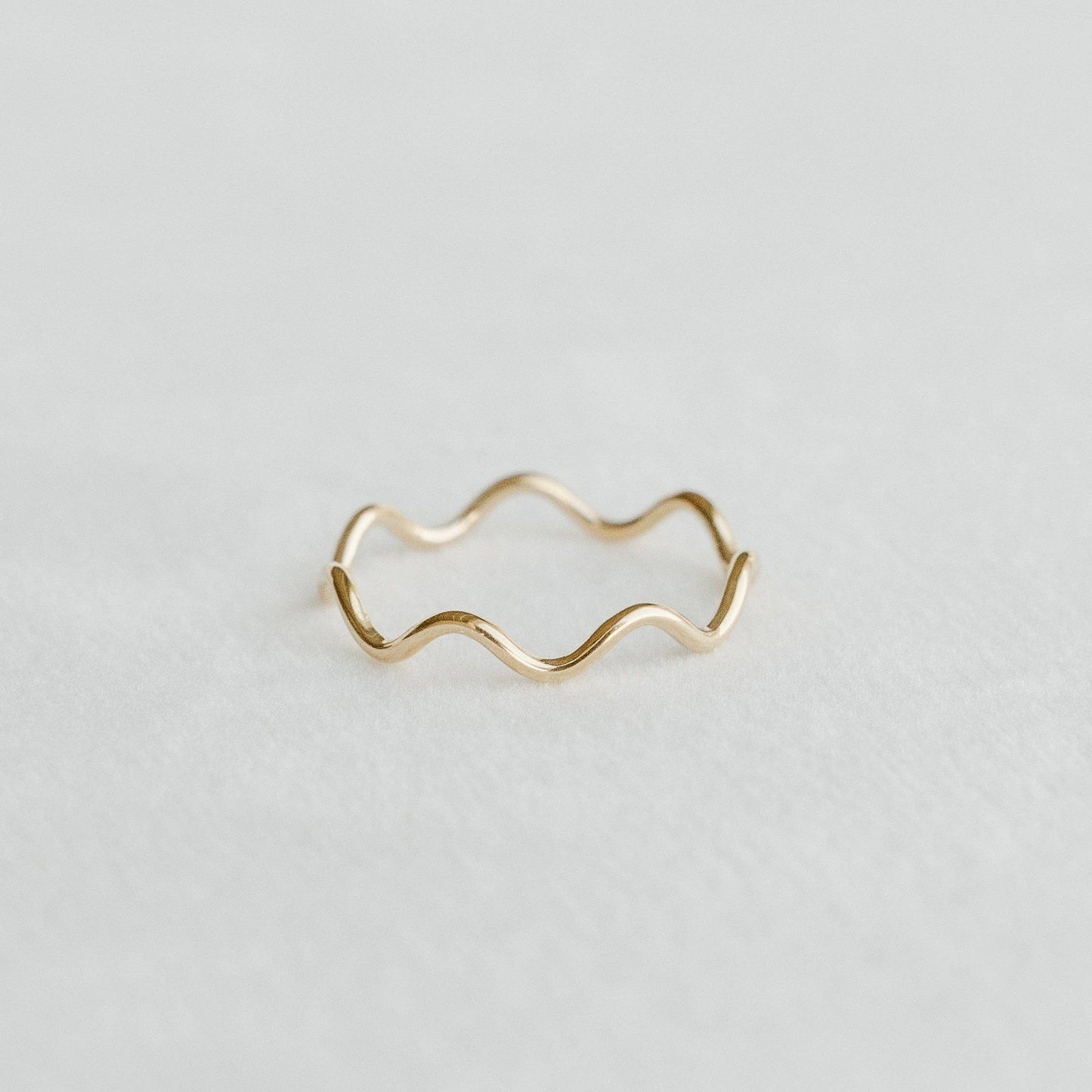 Petite Gold Jewelry Wave Ring