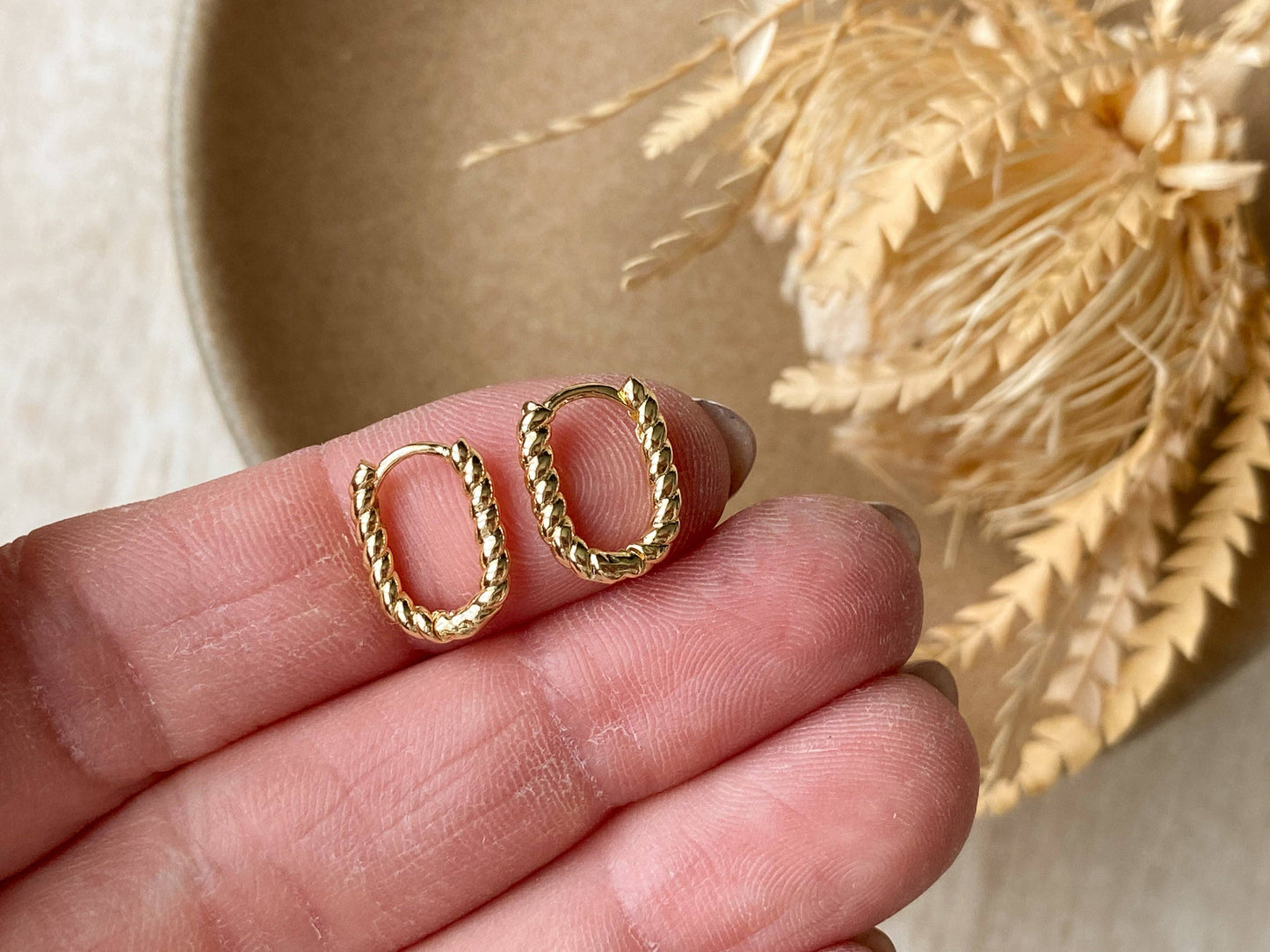 Agaveh Girl Roped Hoop Earrings