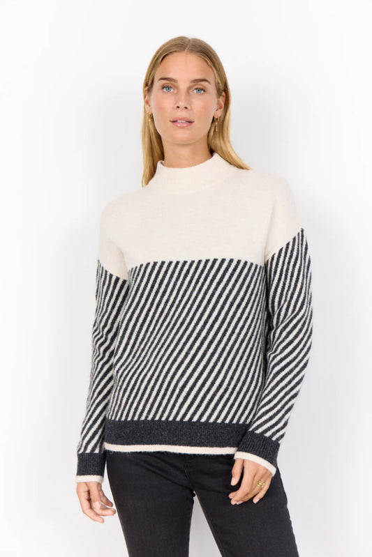 Soya Concept Nessie Stripe Pullover Cream