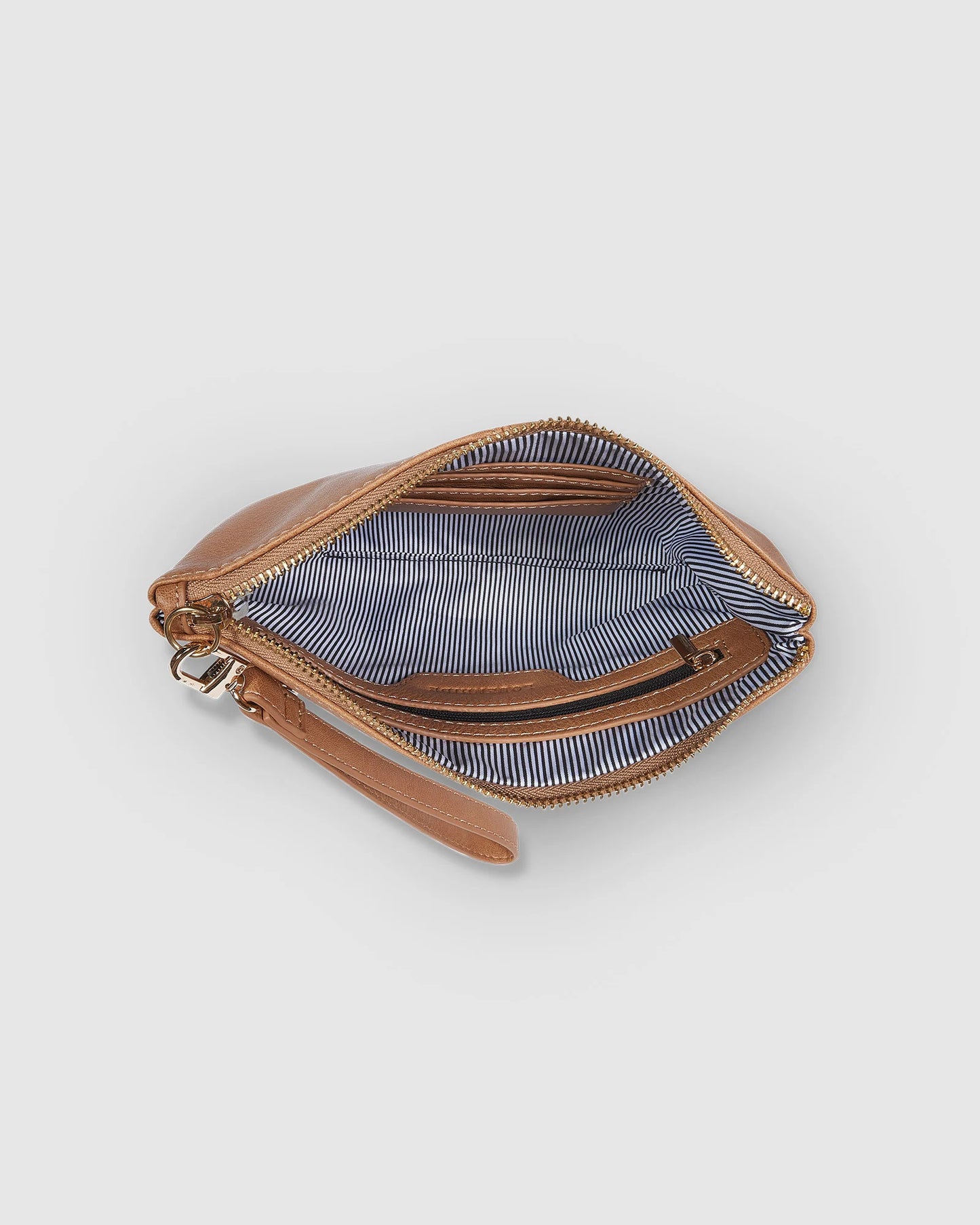Louenhide Mimi Logo Wristlet Camel
