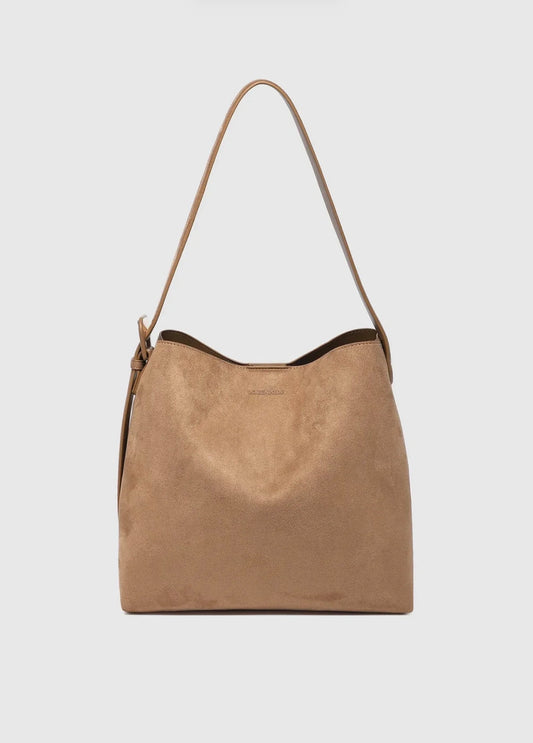 Louenhide Peyton Suede Shoulder Bag Honey
