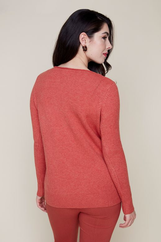 Renuar Round Neck Sweater Rust