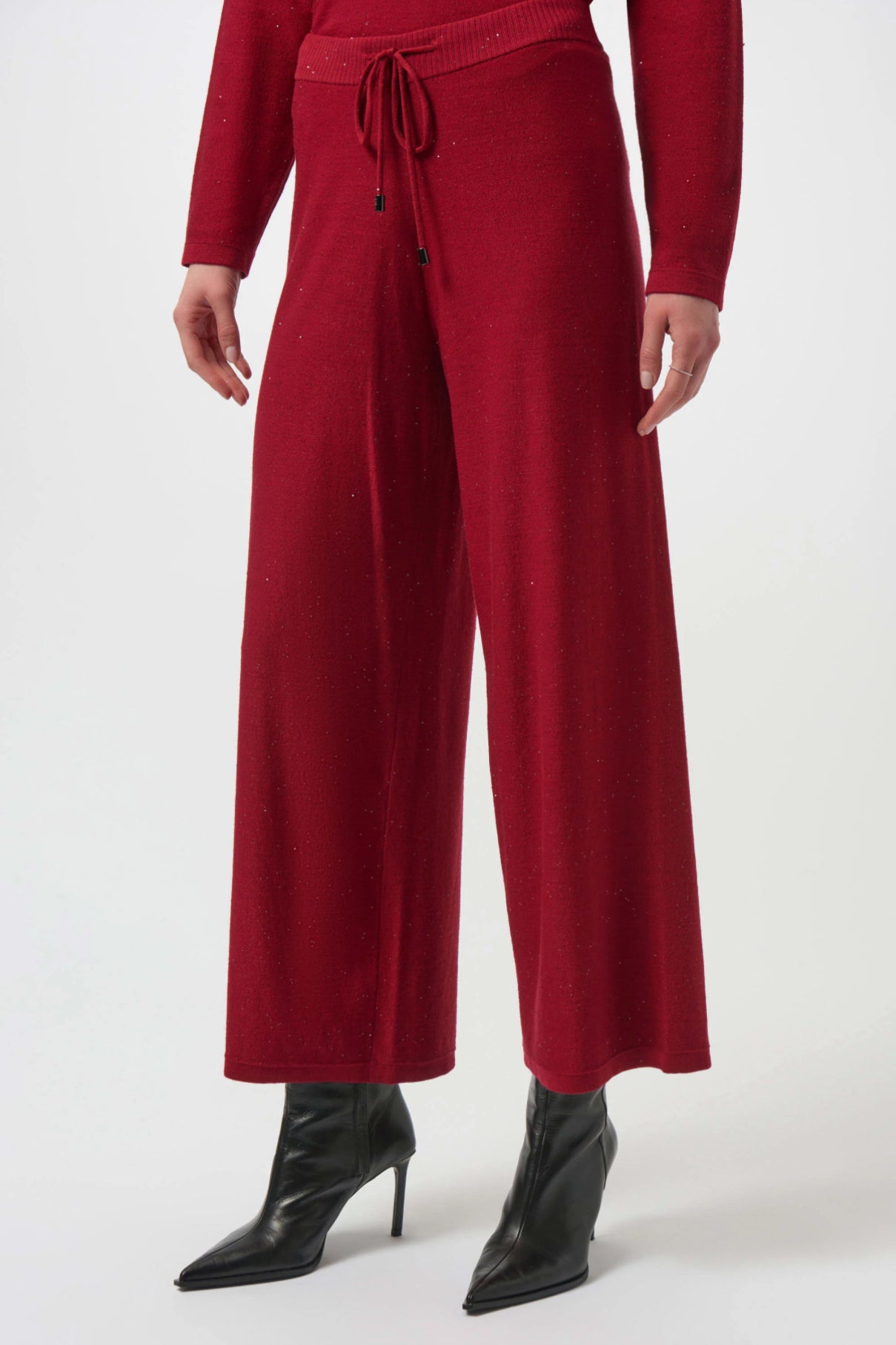 Joseph Ribkoff Sequined Sweater Knit Culotte Pants 244922F25