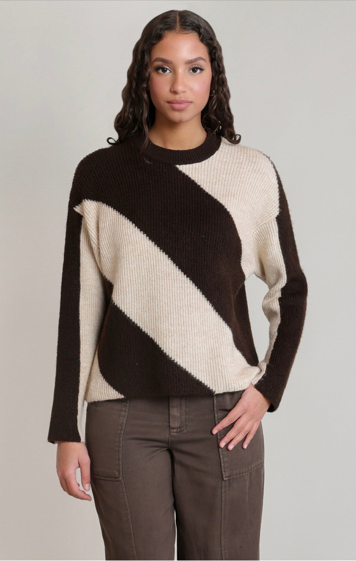 Dex Diagonal Stripe Sweater