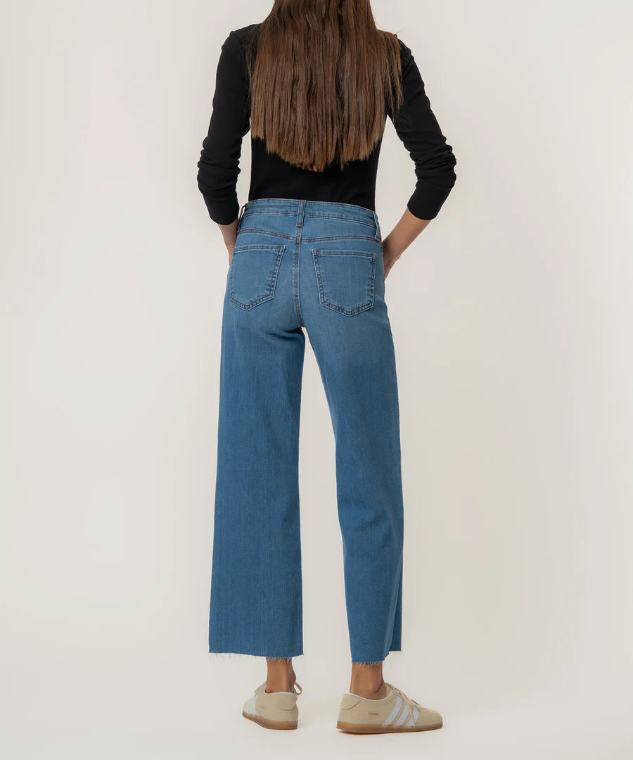 Kut Charlotte High Rise Wide Leg Jeans Soaring