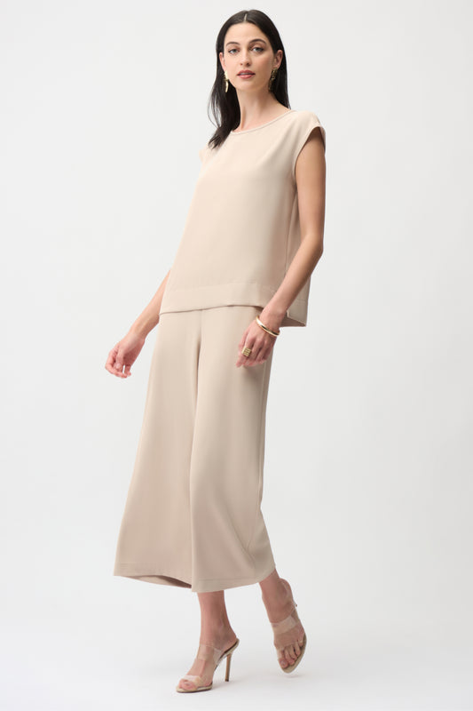 Joseph Ribkoff Woven Twill Pull-On Culotte Pants 261121