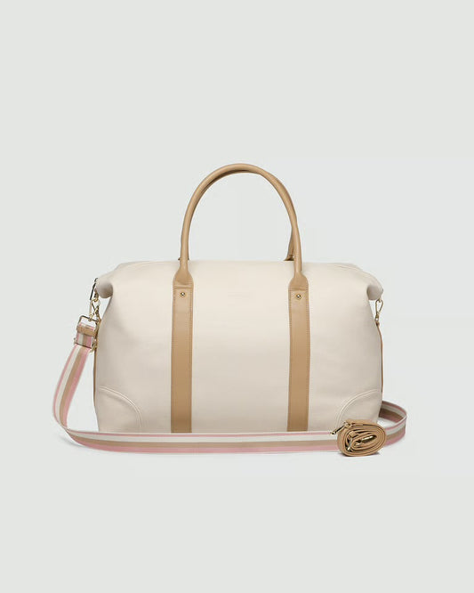 Louenhide Alexis Stripe Weekender Bag Vanilla