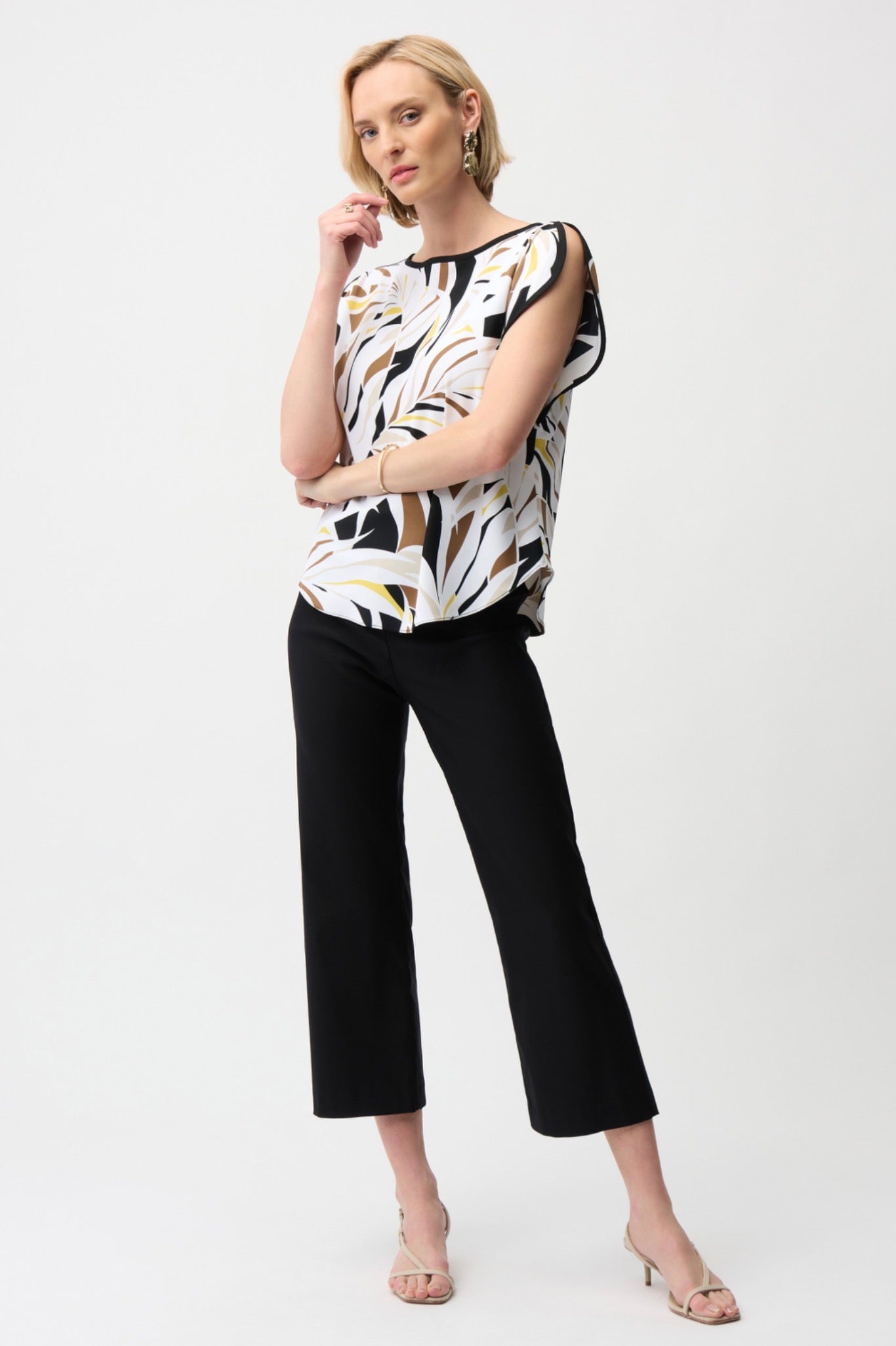 Joseph Ribkoff Soft Micro Twill Pull-On Culotte Pants 261024