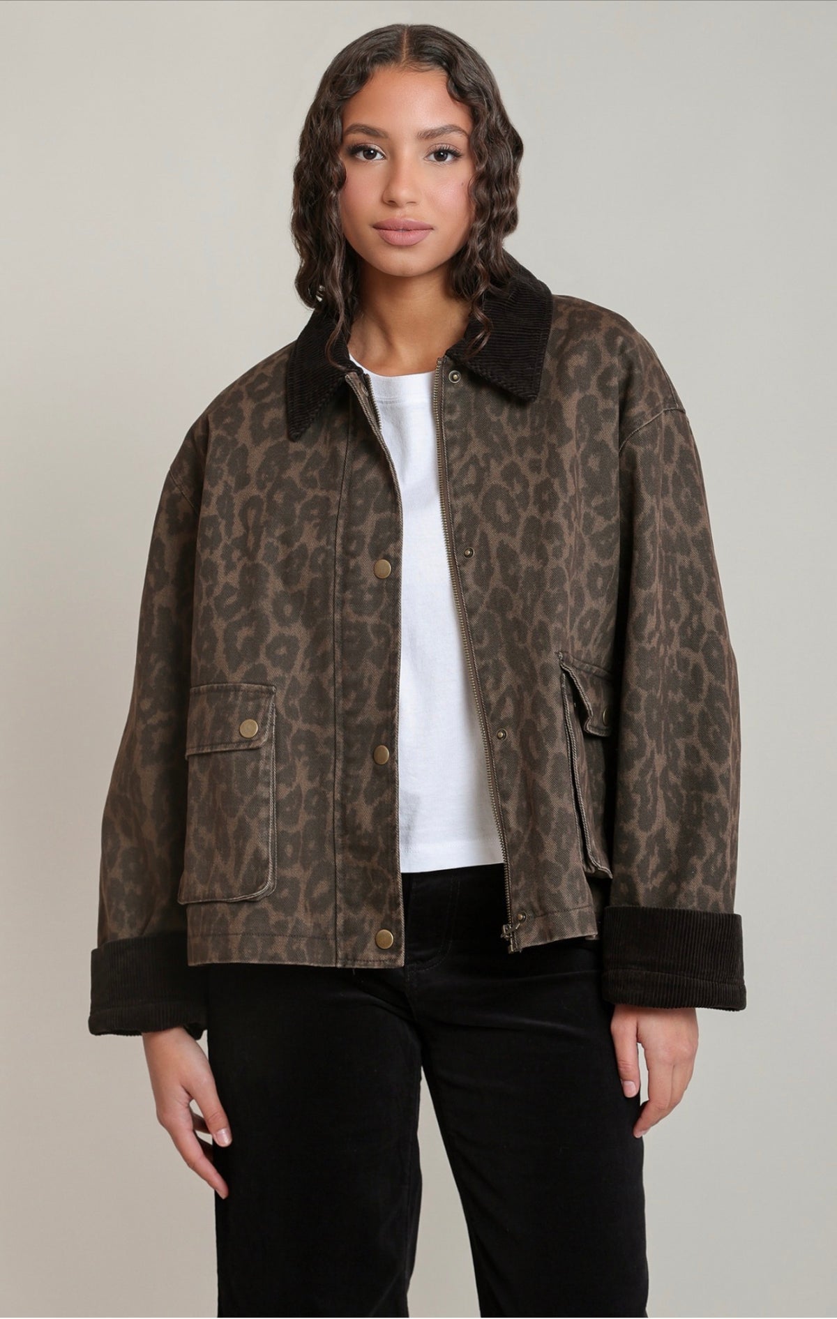Dex Leopard Denim Jacket