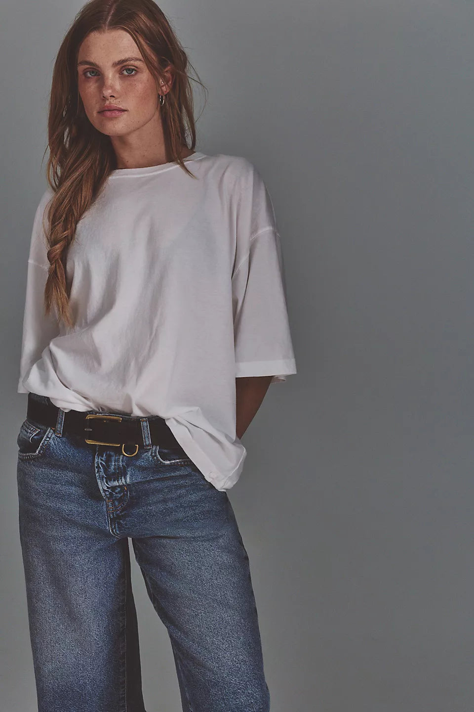 Free People Perfect Oversized Tee Ivory