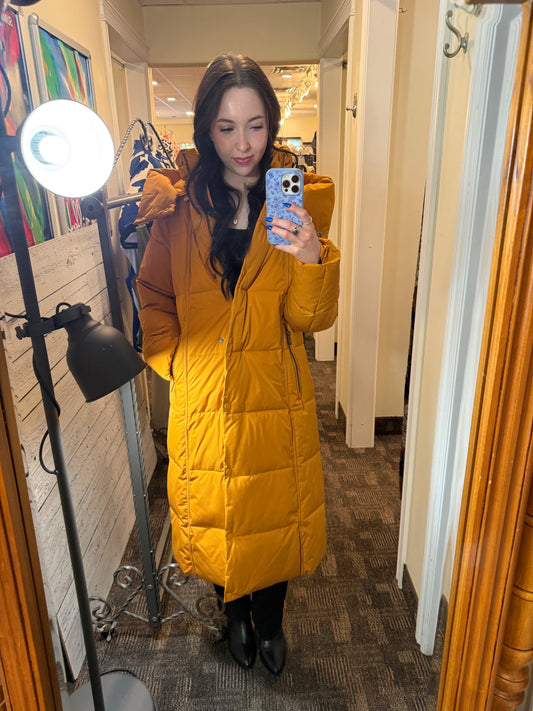 Frandsen Long Puffer Jacket Yellow